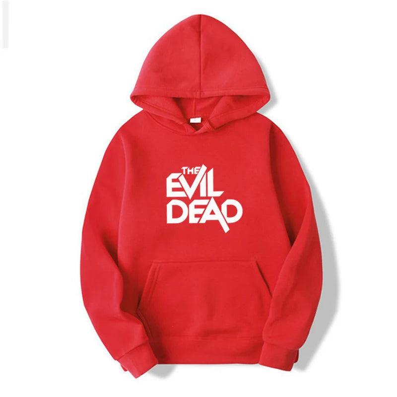 The Evil Dead Hoodie - Letter Print Fleece - Hoodie Town for Gothic Horror Enthusiasts-L-red(bai)-