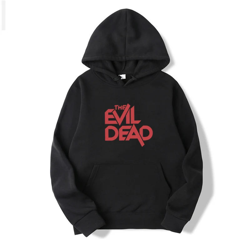 The Evil Dead Hoodie - Letter Print Fleece - Hoodie Town for Gothic Horror Enthusiasts-S-black(bai)-