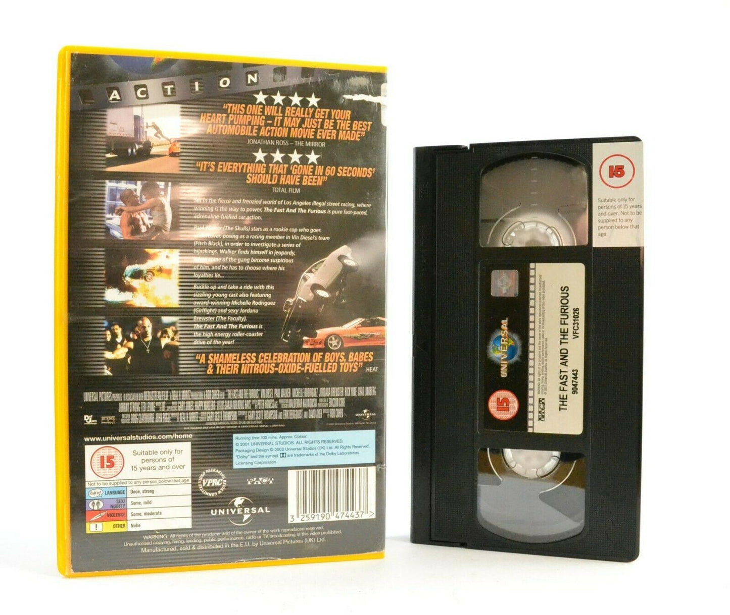 The Fast And The Furious - Best Automobile Action Ever - Large Box - Pal VHS-