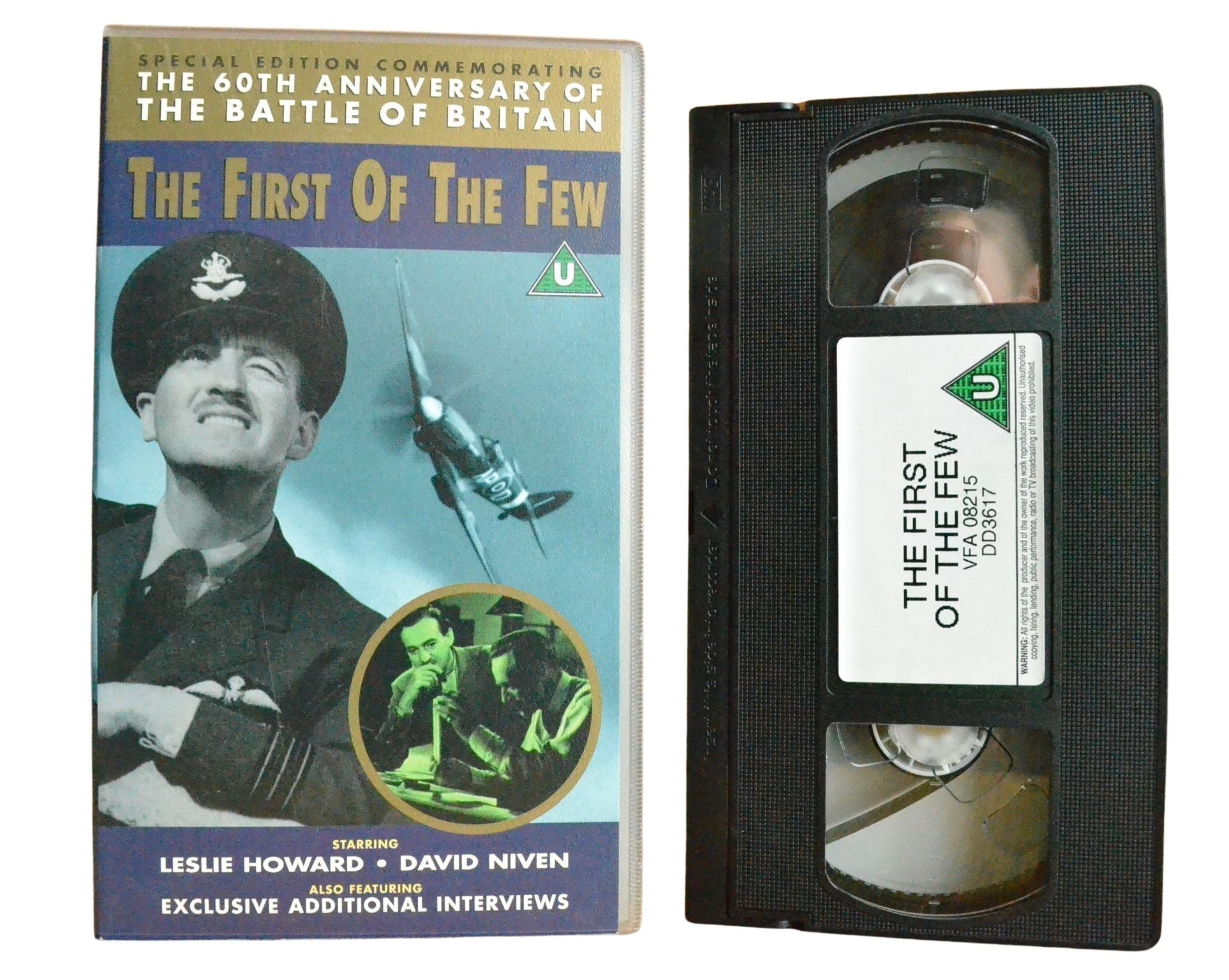 The First Of The Few - Leslie Howard - Vintage - Pal VHS-