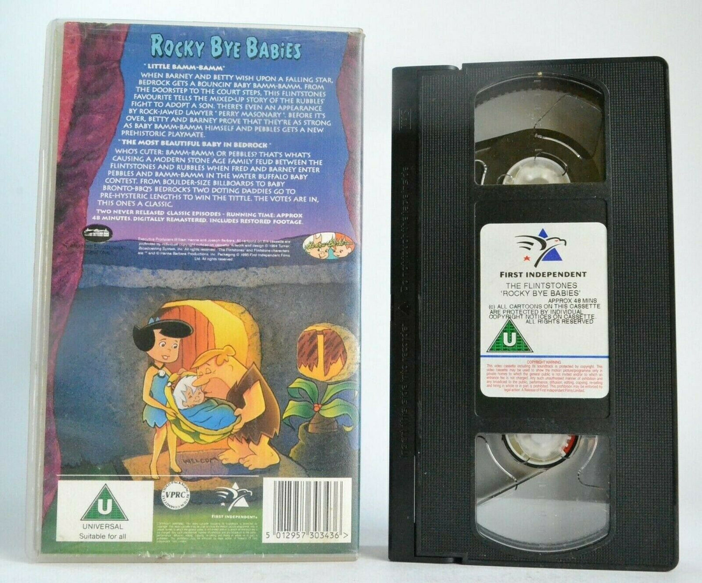 The Flintstones: Rocky Bye Babies - Hanna-Barbera - Animated - Children's - VHS-