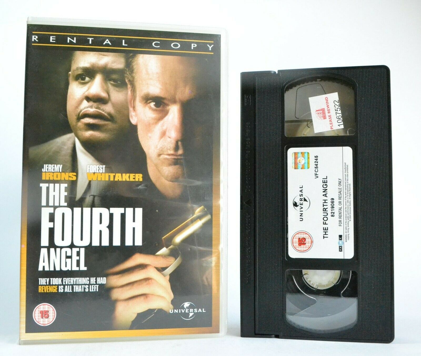 The Fourth Angel: British/Canadian Thriller - Jeremy Irons/Forest Whitaker - VHS-