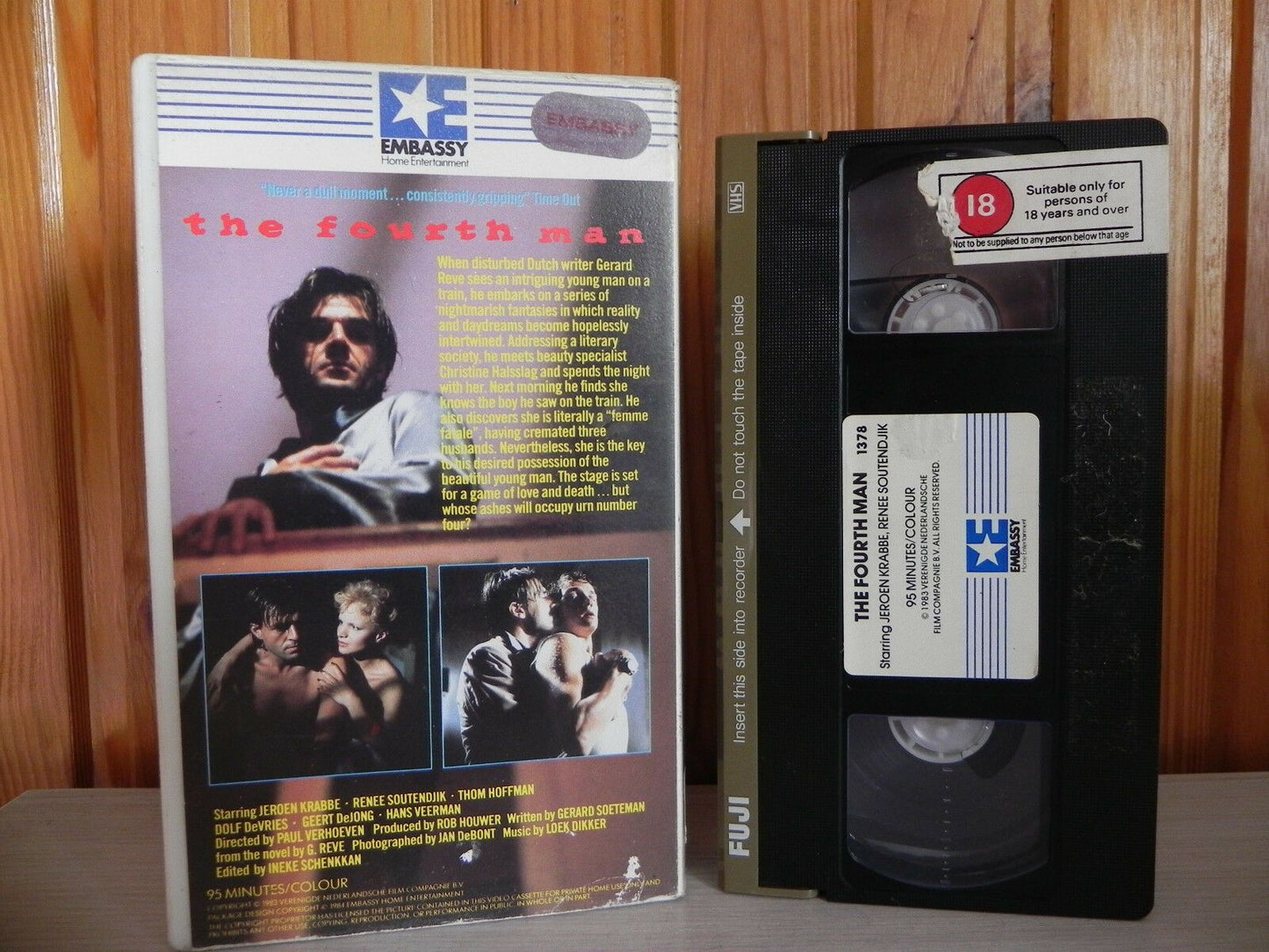 The Fourth Man - Jeroen Krabbe - Gay Int Pre-Cert - Psycho-Sexual Thriller - VHS-