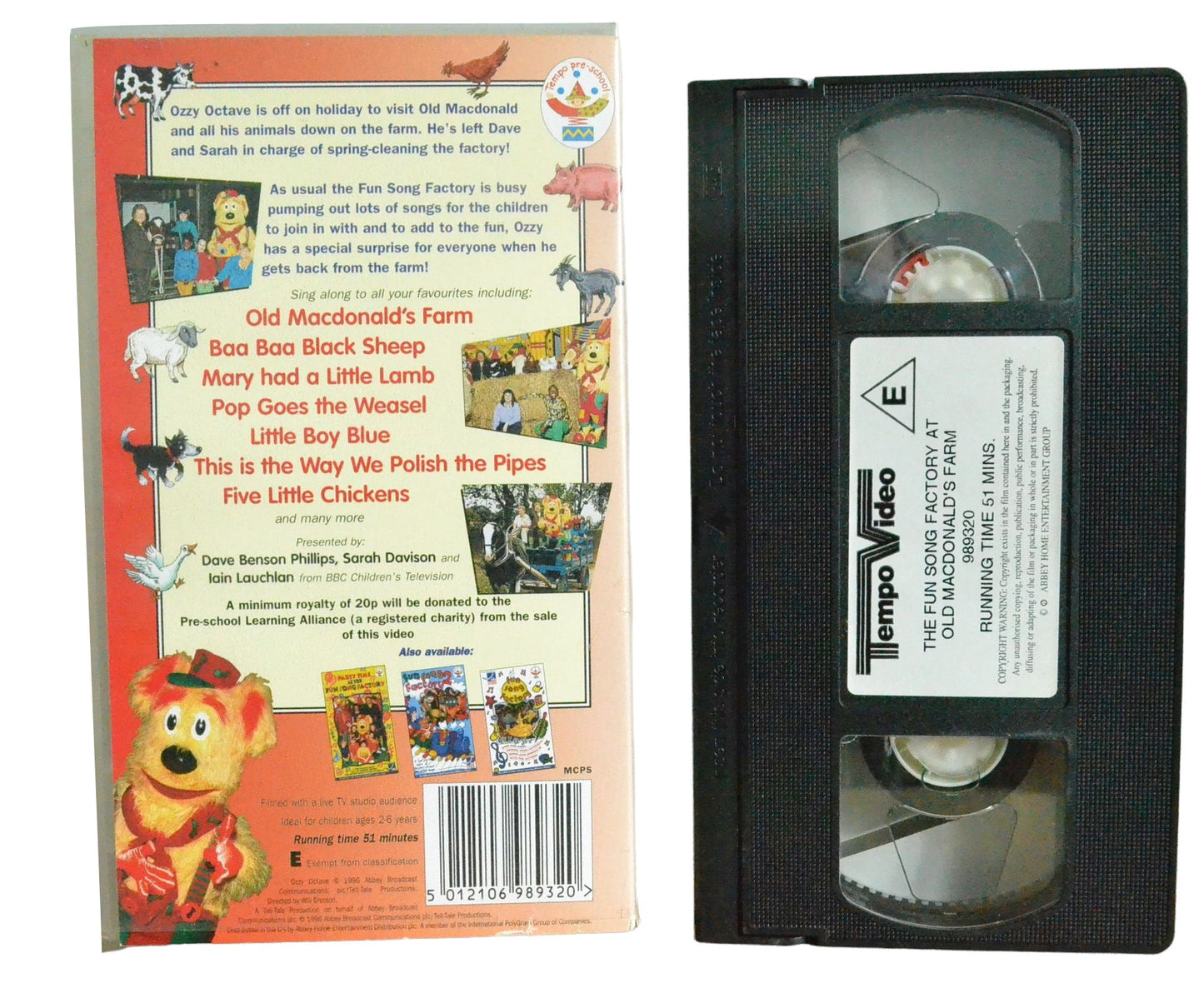 The Fun Song Factory At Old Mcdonald's Farm - Tempo Video - Children's - Pal VHS-