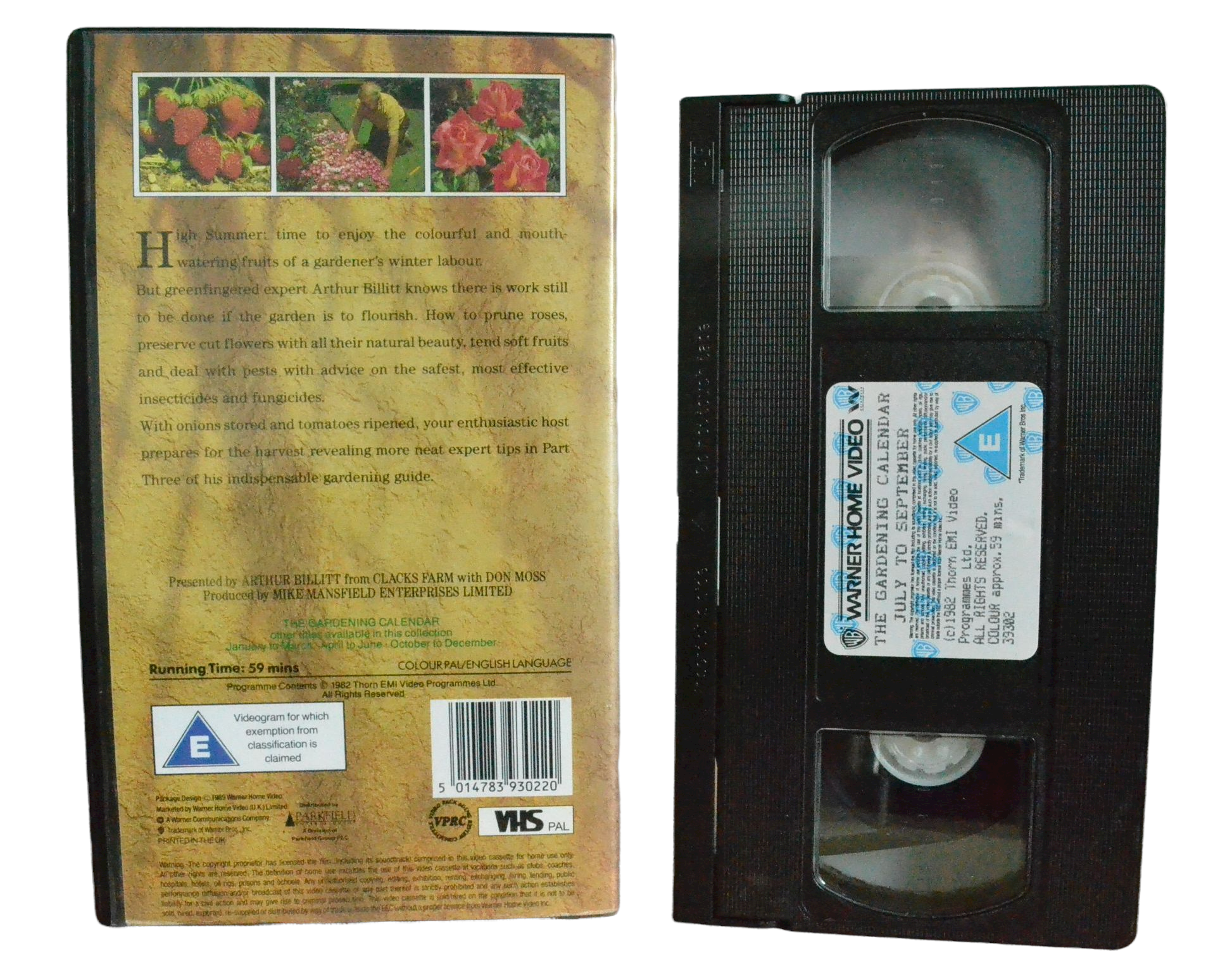 The Gardening Calendar - July To September - Robert Bronzi - Warner Home Video - Children - Pal VHS-