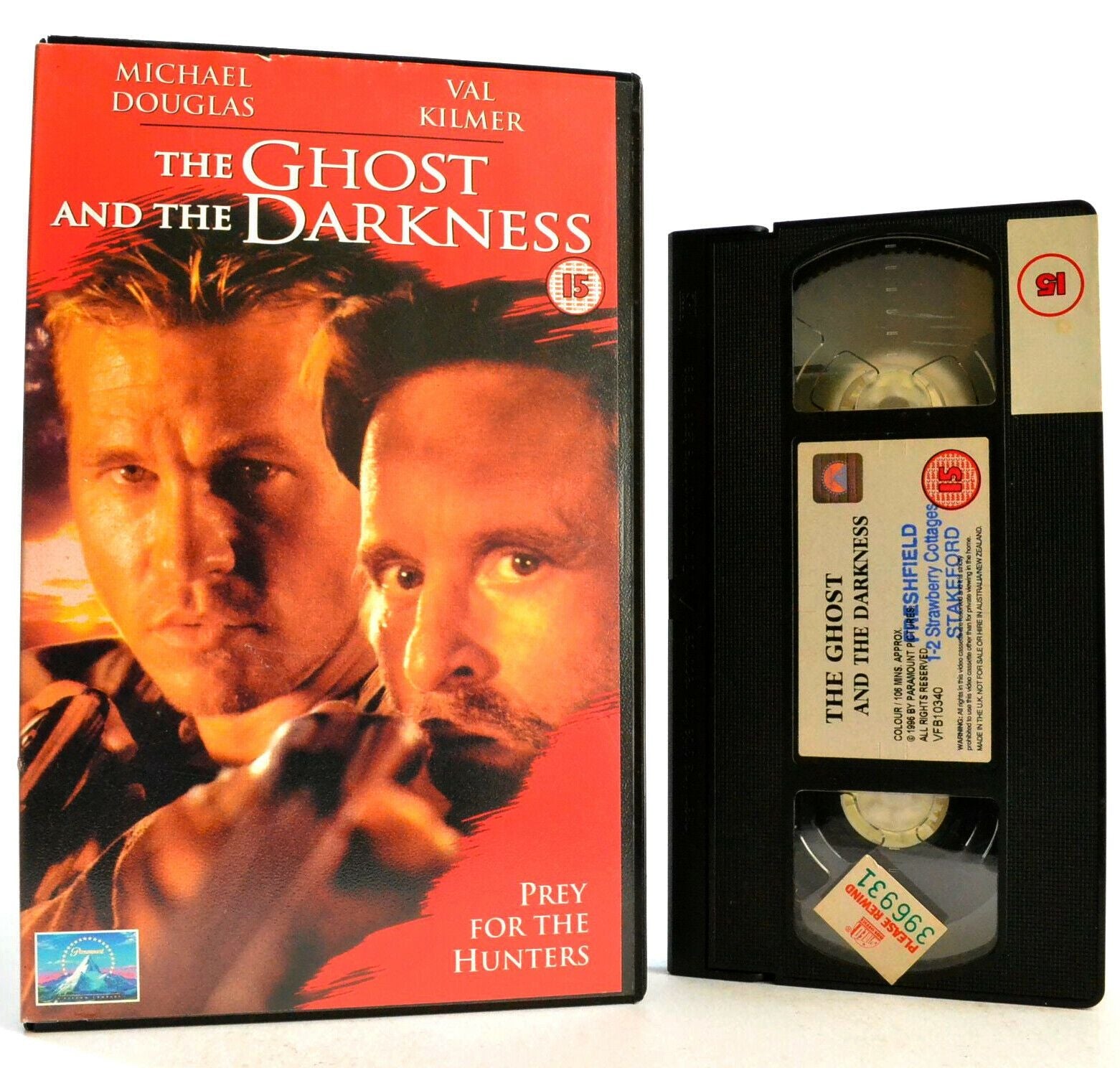 The Ghost And The Darkness: Historical Adventure - Large Box - Ex-Rental - VHS-