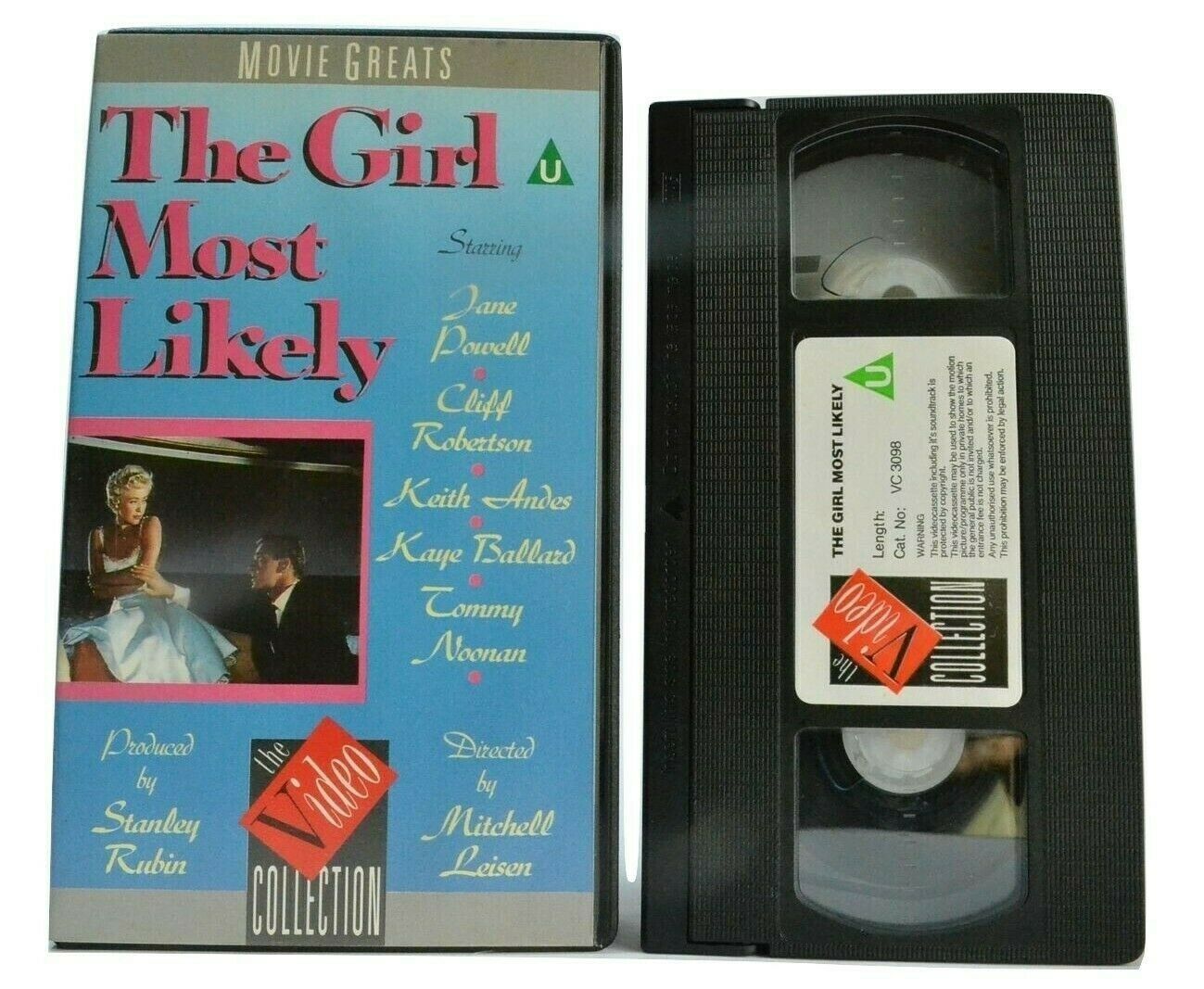 The Girl Most Likely (1958): Musical Comedy - Jane Powell/Cliff Robertson - VHS-