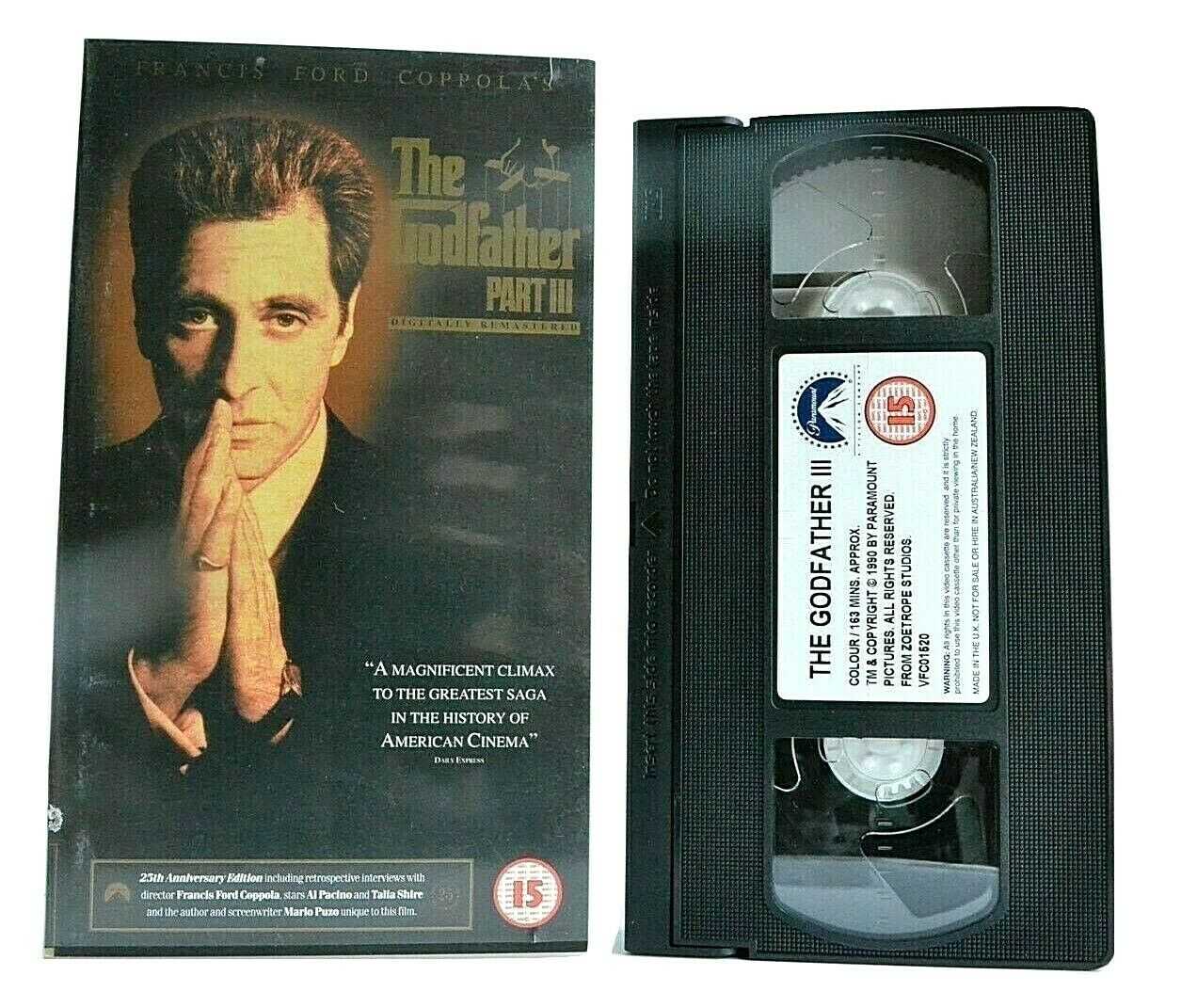 The Godfather, Part 3: Digitally Remastered - Crime Drama - Al Pacino - Pal VHS-