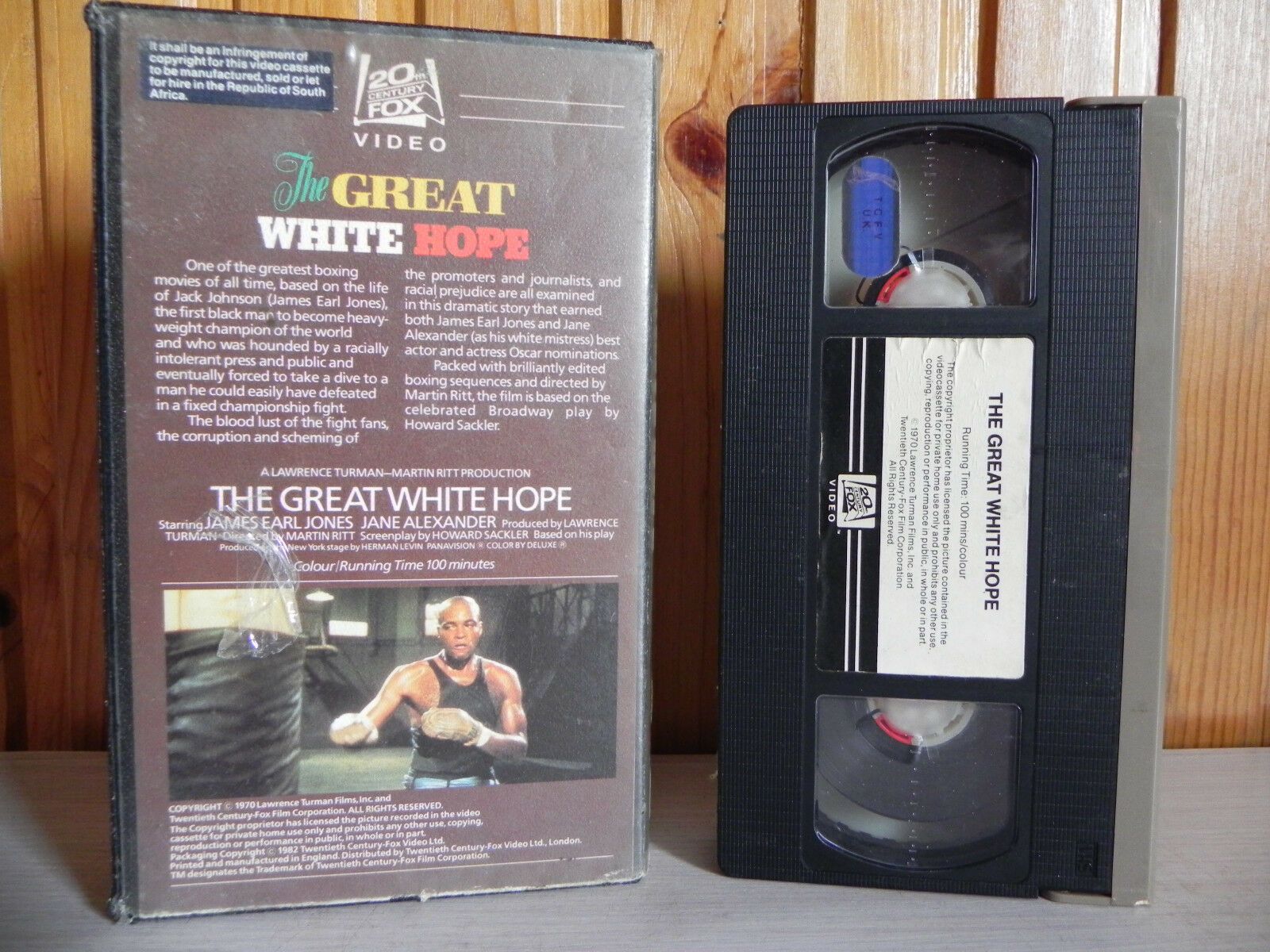 The Great White Hope - 20th Century - Drama - James Earl Jones - Pal VHS-