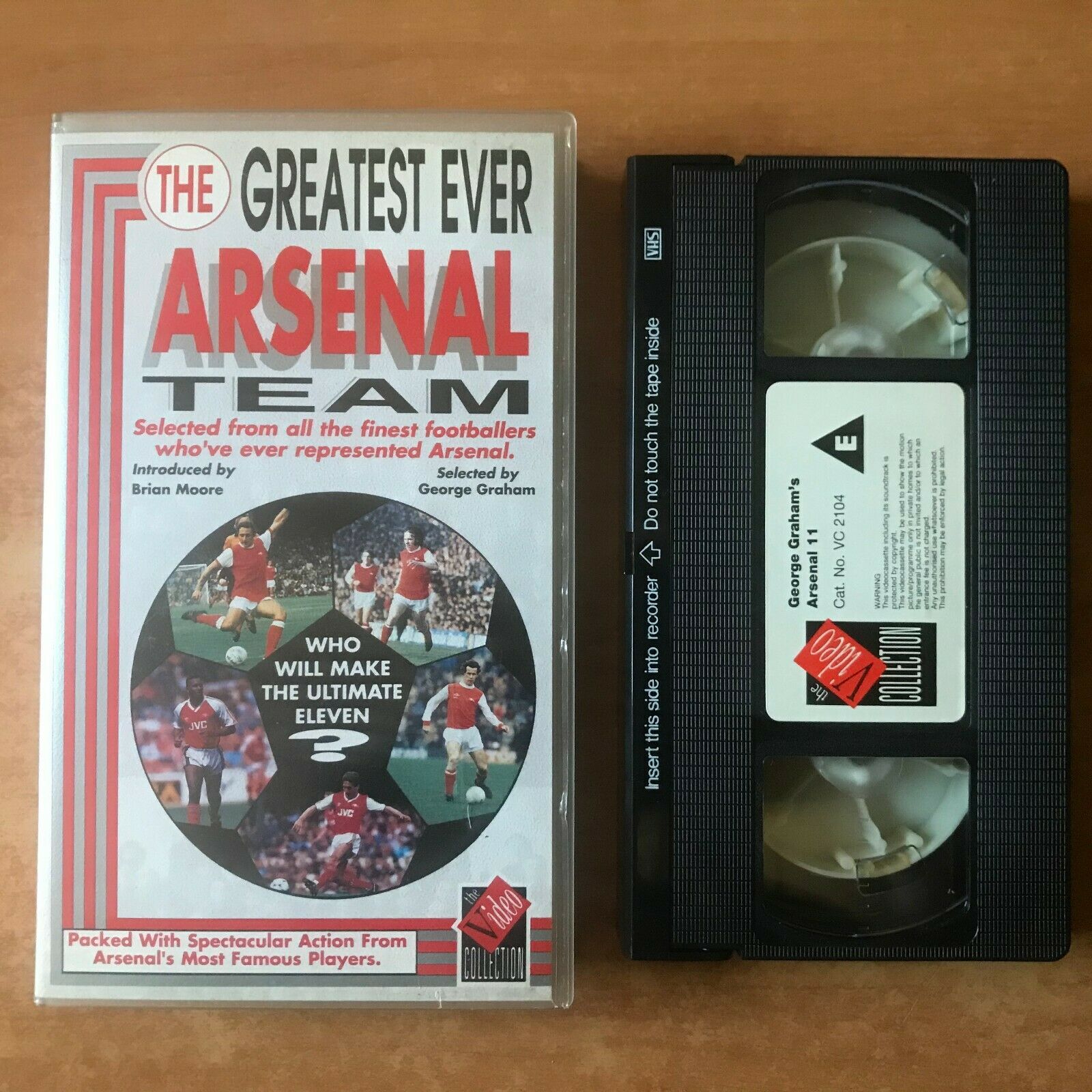 The Greatest Ever Arsenal Team; [George Graham] Brian Moore - Football - Pal VHS-