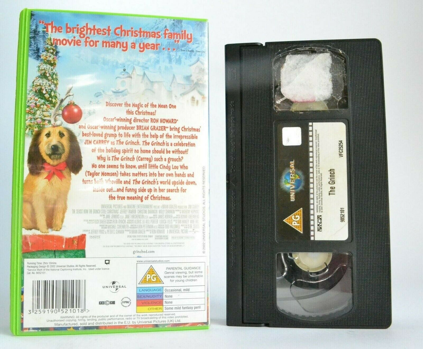 The Grinch: Christmas Fantasy Comedy - Jim Carrey - Kids - VHS-