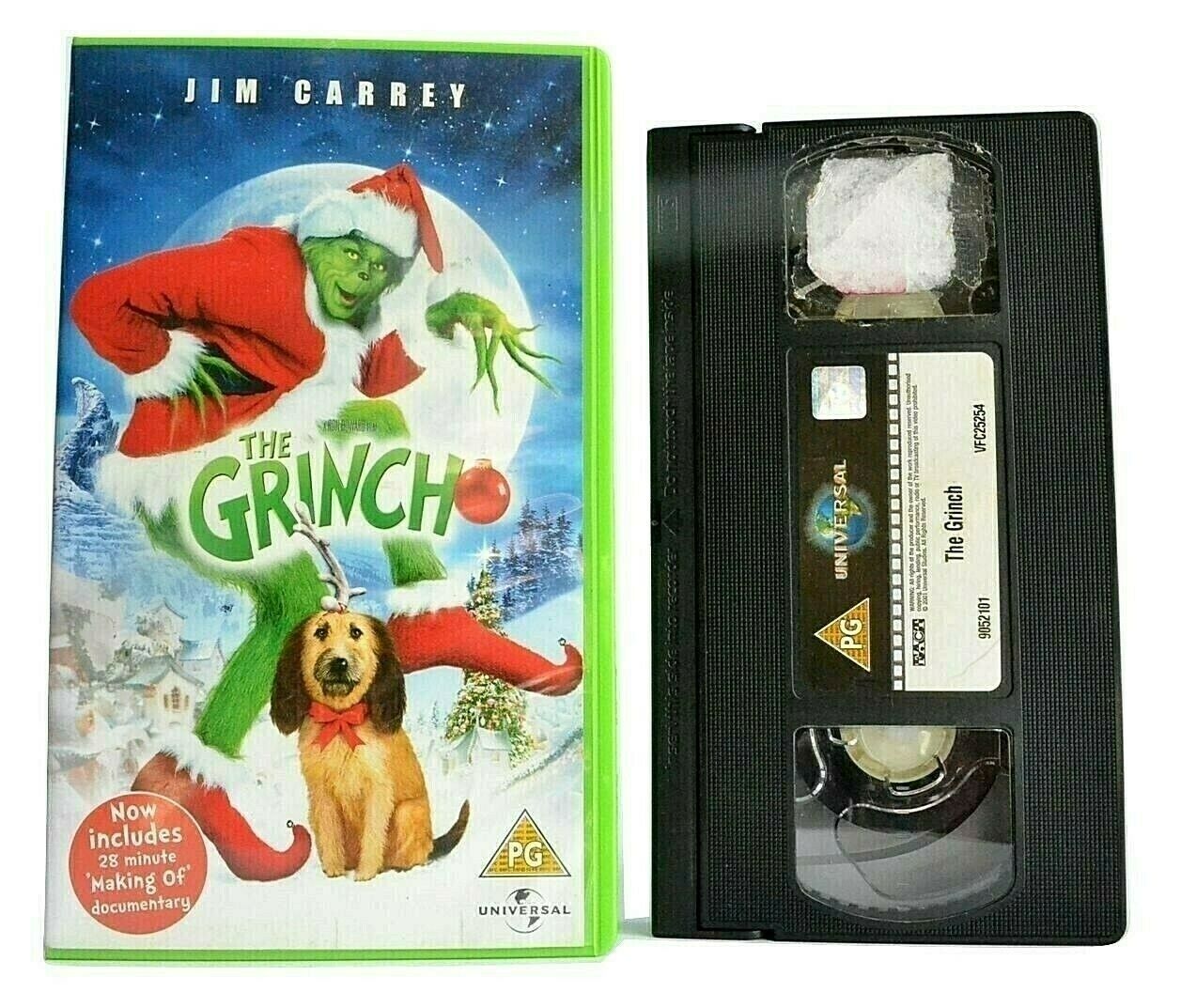 The Grinch: Christmas Fantasy Comedy - Jim Carrey - Kids - VHS-