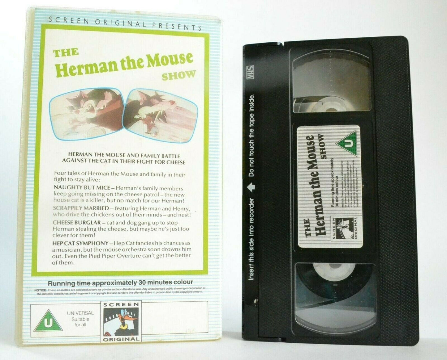 The Herman The Mouse Show -<Screen Original>-'Cheese Burglar'- Children's - VHS-