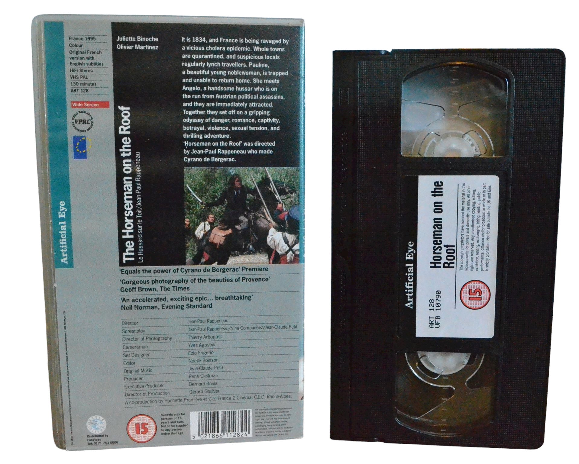 The Horseman On The Roof - Juliette Binoce & Olivier Martinez - Fox Vedio - Action - Pal - VHS-