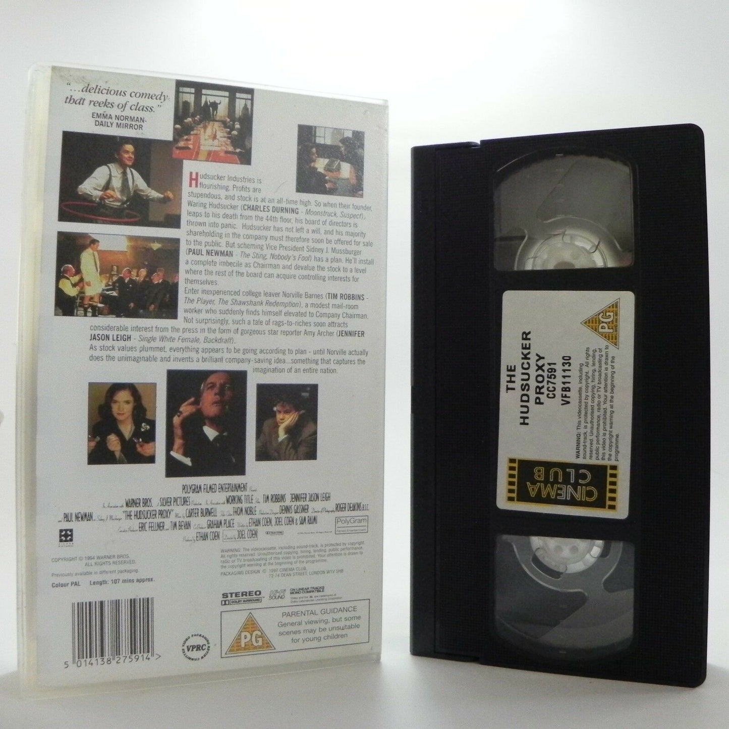 The Hudsucker Proxy: (1994) Delicious Comedy - Tim Robbins/Paul Newman - VHS-