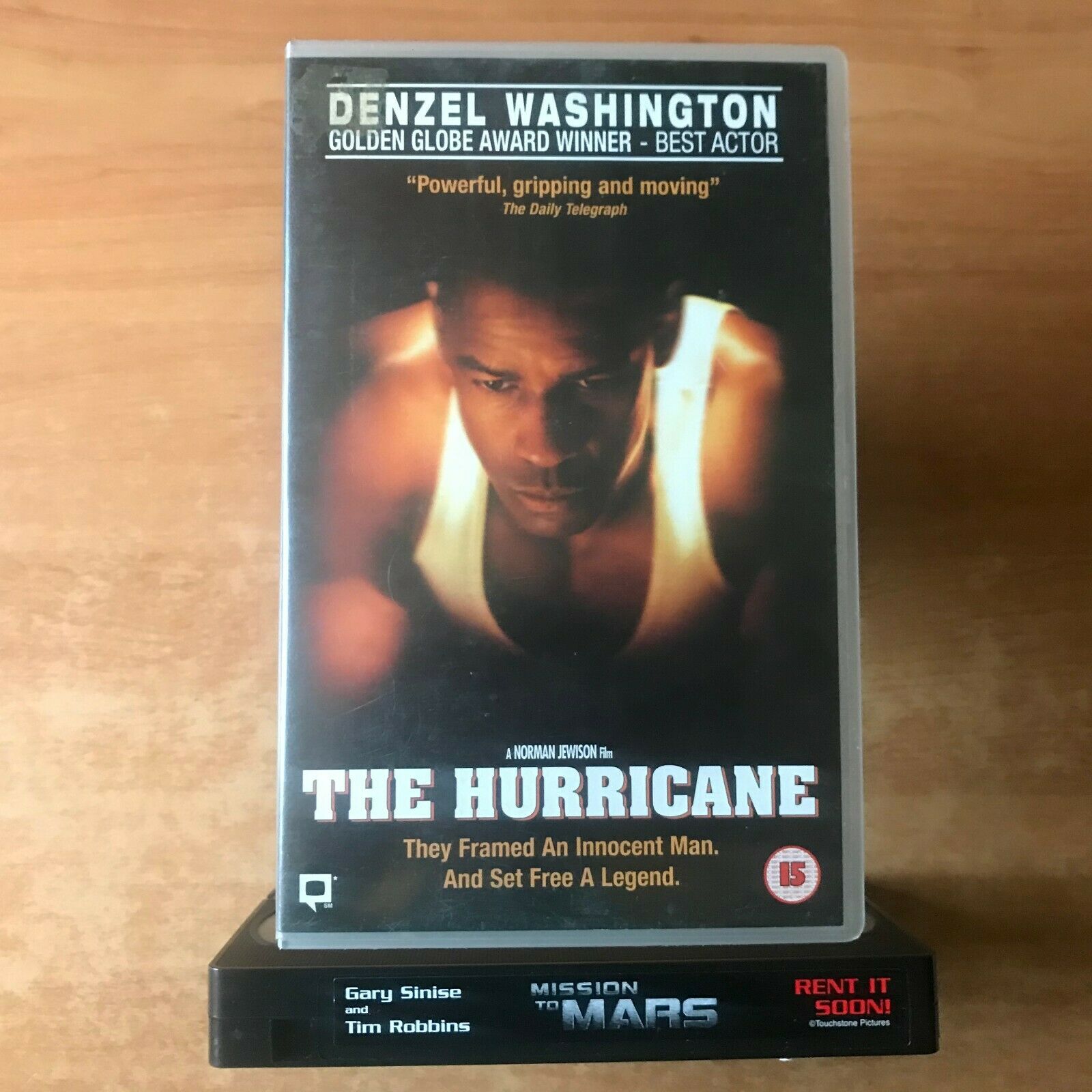 The Hurricane [Rubin Carter] Biographical Drama (Big Box) Denzel Washington VHS-