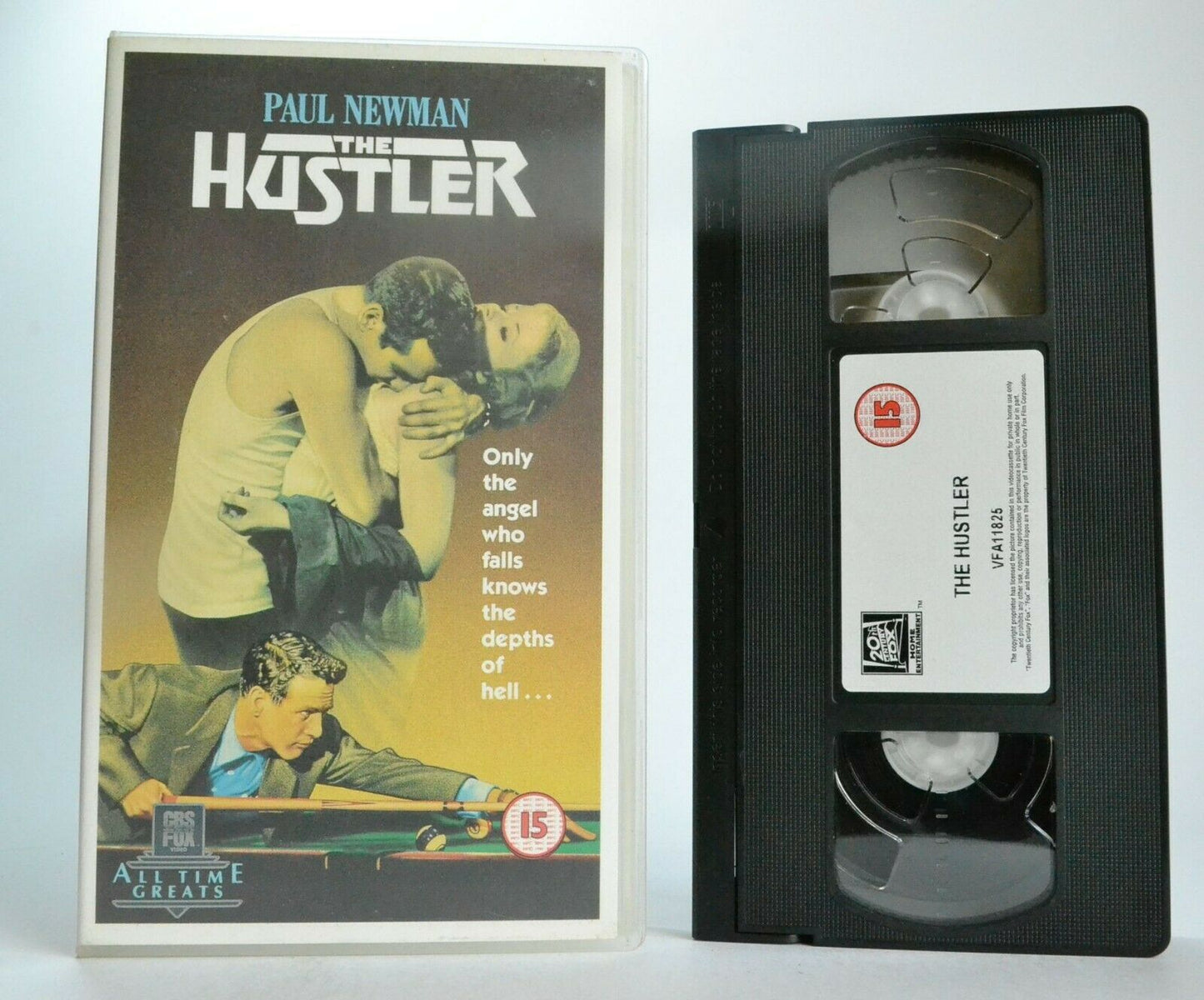 The Hustler: Paul Newman; Major League Pool - 1961 Classic/Cult Drama - Pal VHS-