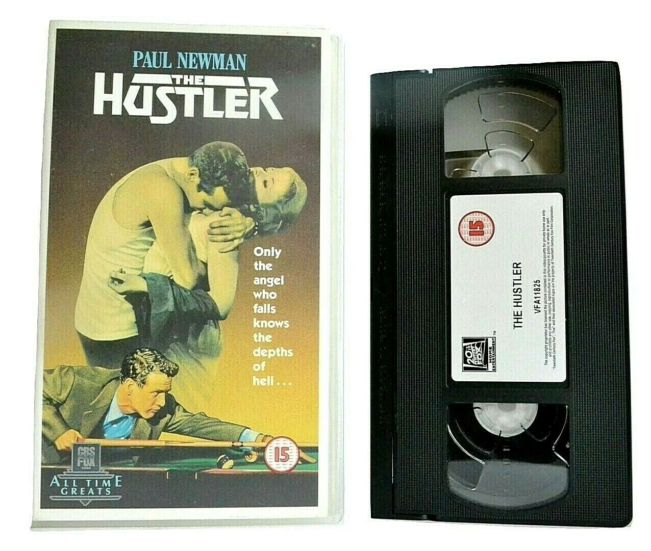 The Hustler: Paul Newman; Major League Pool - 1961 Classic/Cult Drama - Pal VHS-