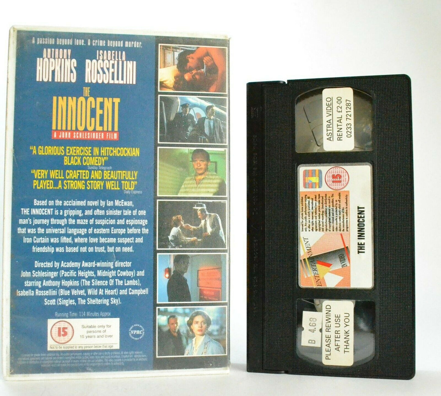 The Innocent: Based On I.McEwan Novel - Drama - A.Hopkins/I.Rossellini - Pal VHS-