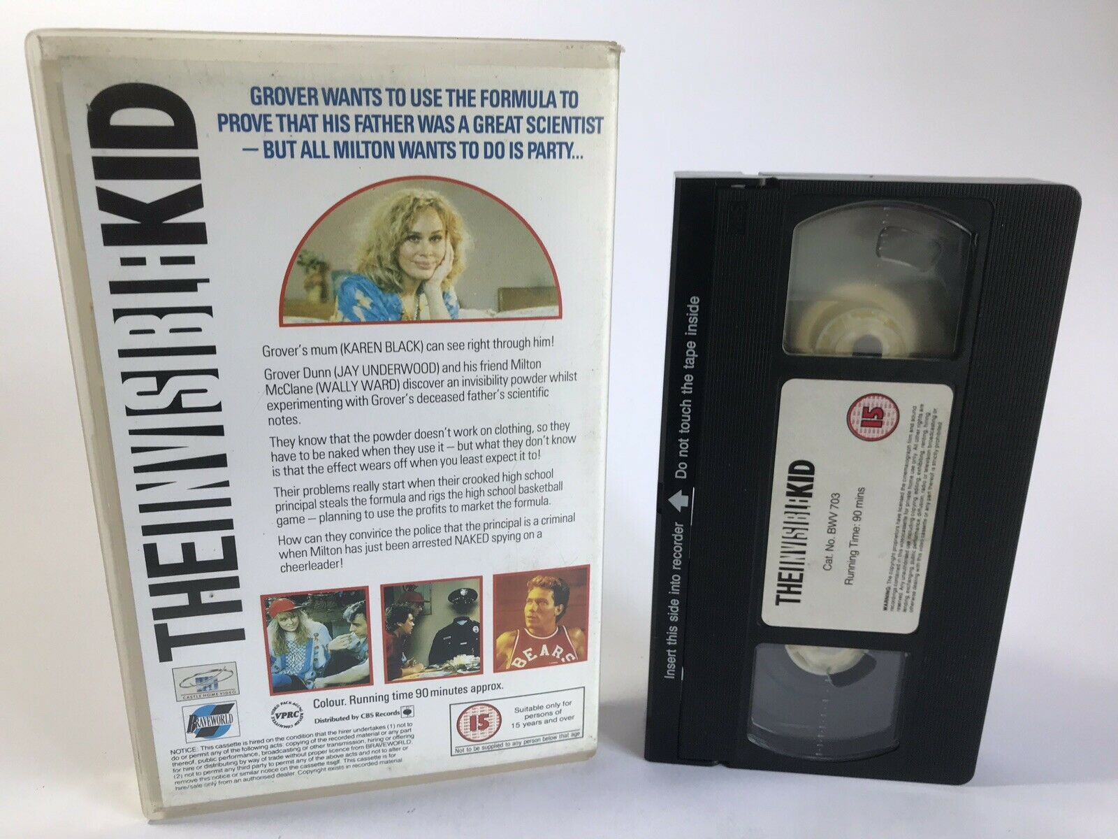 The Invisible Kid: (1988) Cult Comedy/Braveworld - Jay Underwood - Large Box OOP VHS-