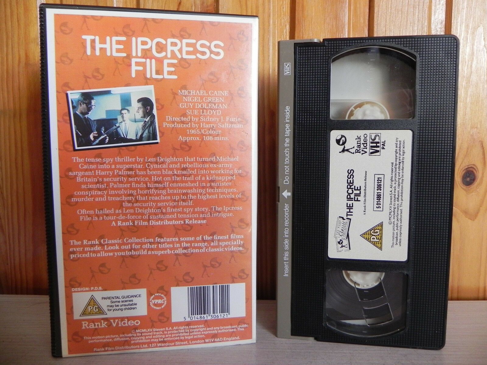 The Ipcress File - Rank Video - Thriller - Michael Caine - Nigel Green - Pal VHS-