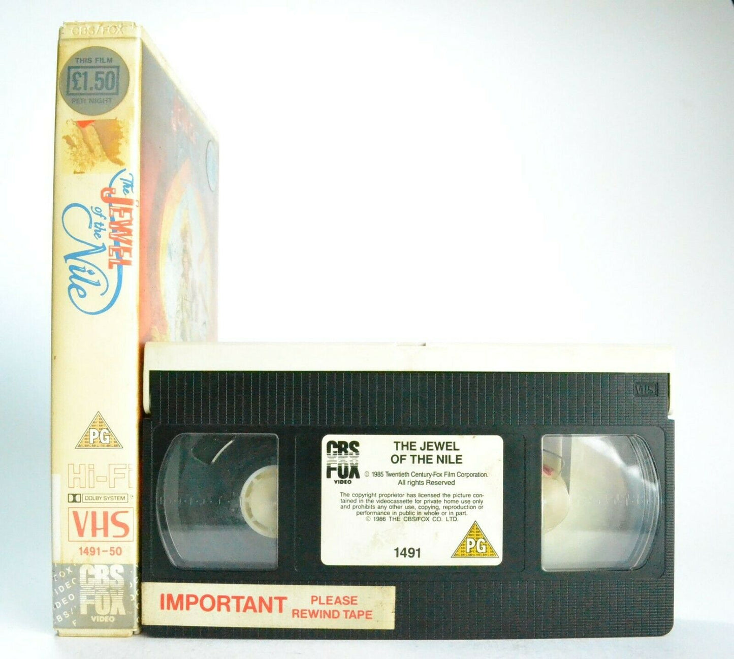 The Jewel Of The Nile: CBS/FOX (1985) - Action Comedy - Michael Douglas - VHS-