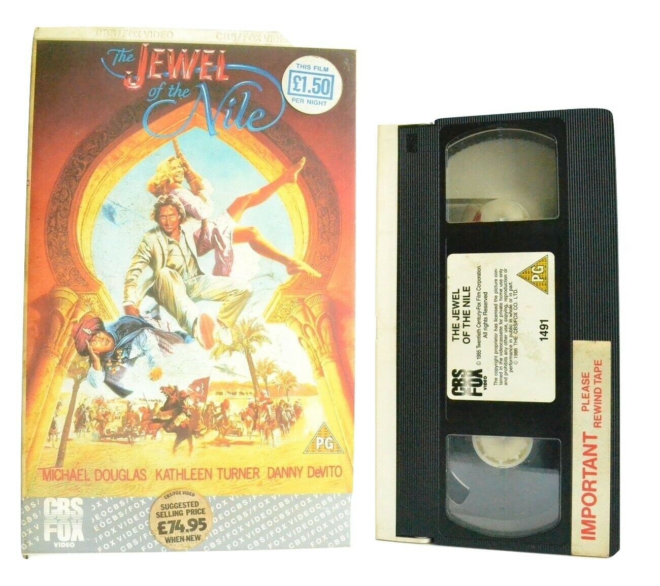 The Jewel Of The Nile: CBS/FOX (1985) - Action Comedy - Michael Douglas - VHS-