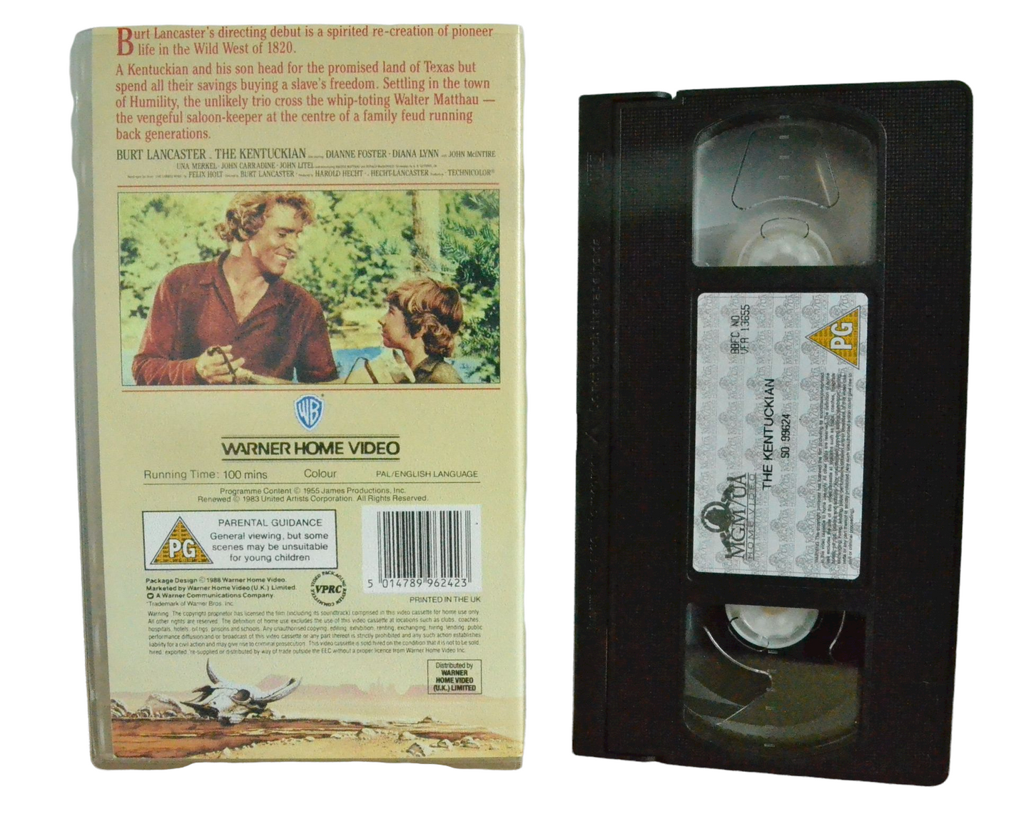 The Kentuckian - Burt Lancaster - Werner home video - Vintage - Pal VHS-