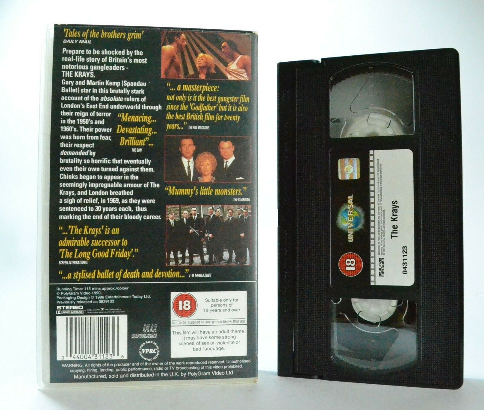 The Krays: Bonded By Blood - (1990) Biography Drama - B.Whitelaw/T.Bell - VHS-