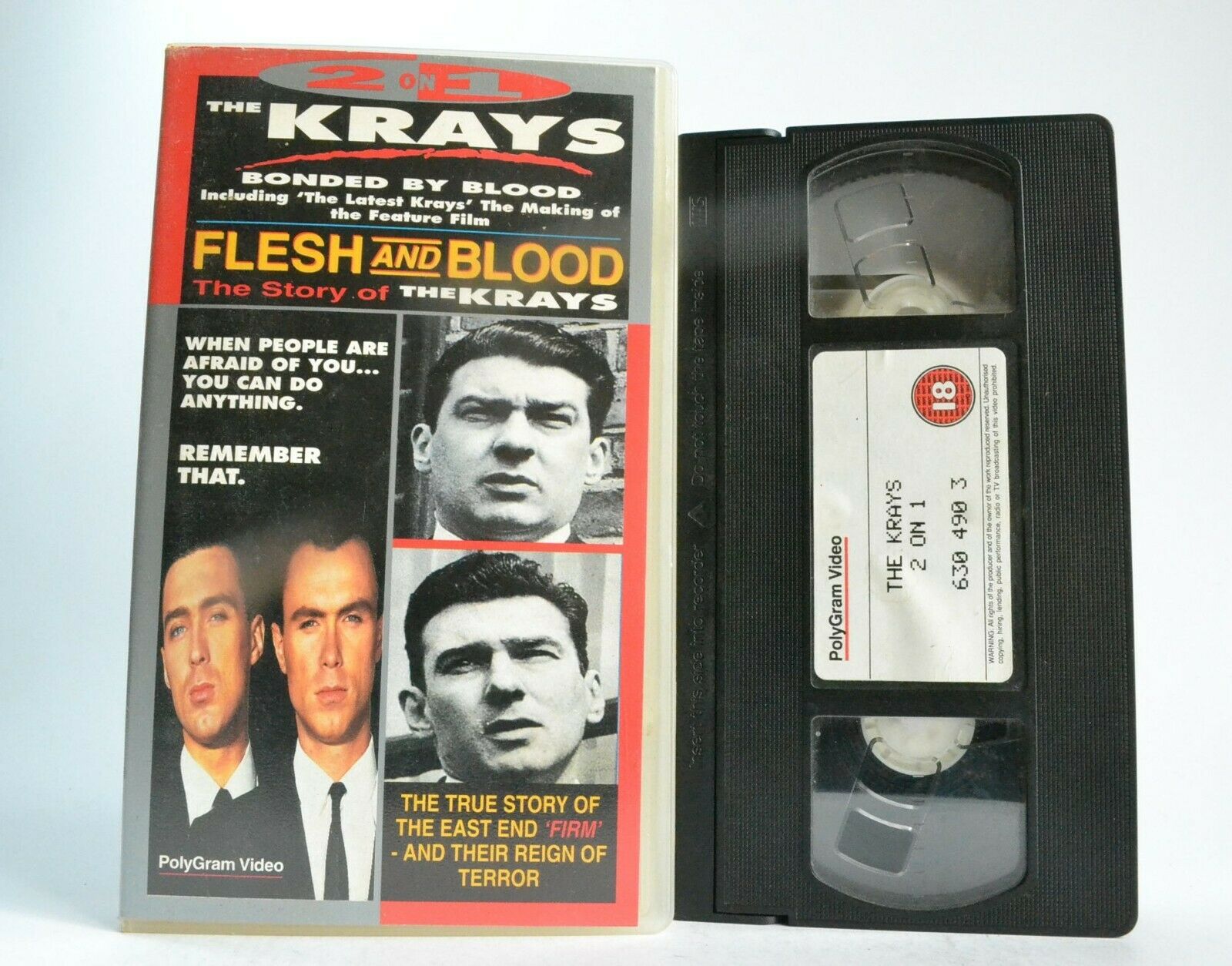 The Krays: Bonded By Blood / Flesh And Blood [Double Crime Action] - Pal VHS-