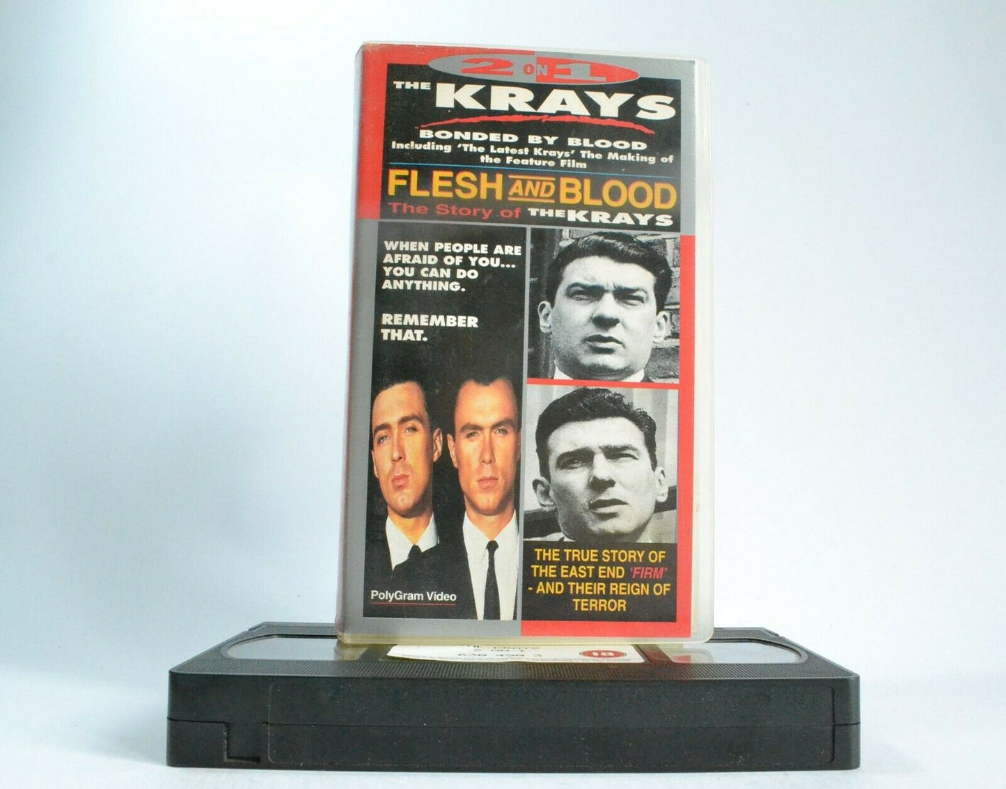 The Krays: Bonded By Blood / Flesh And Blood [Double Crime Action] - Pal VHS-