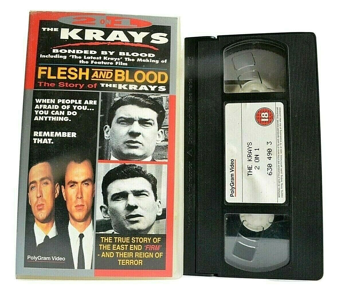 The Krays: Bonded By Blood / Flesh And Blood [Double Crime Action] - Pal VHS-