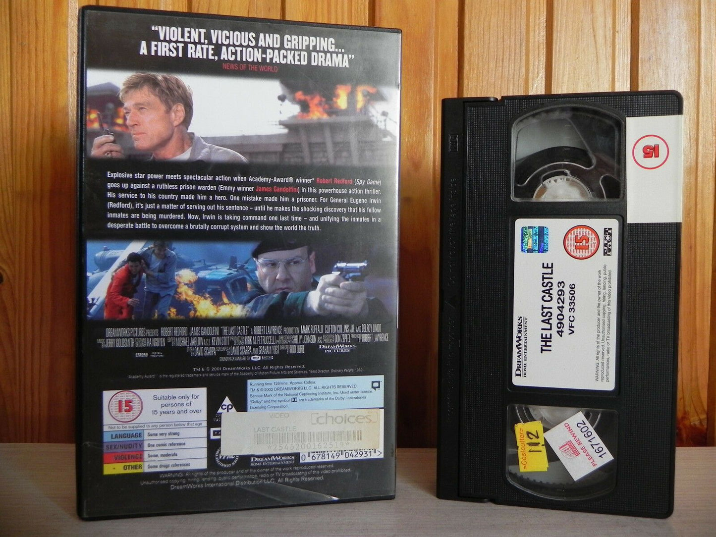 The Last Castle - Dreamworks - Action - Robert Redford - Mark Ruffalo - Pal VHS-