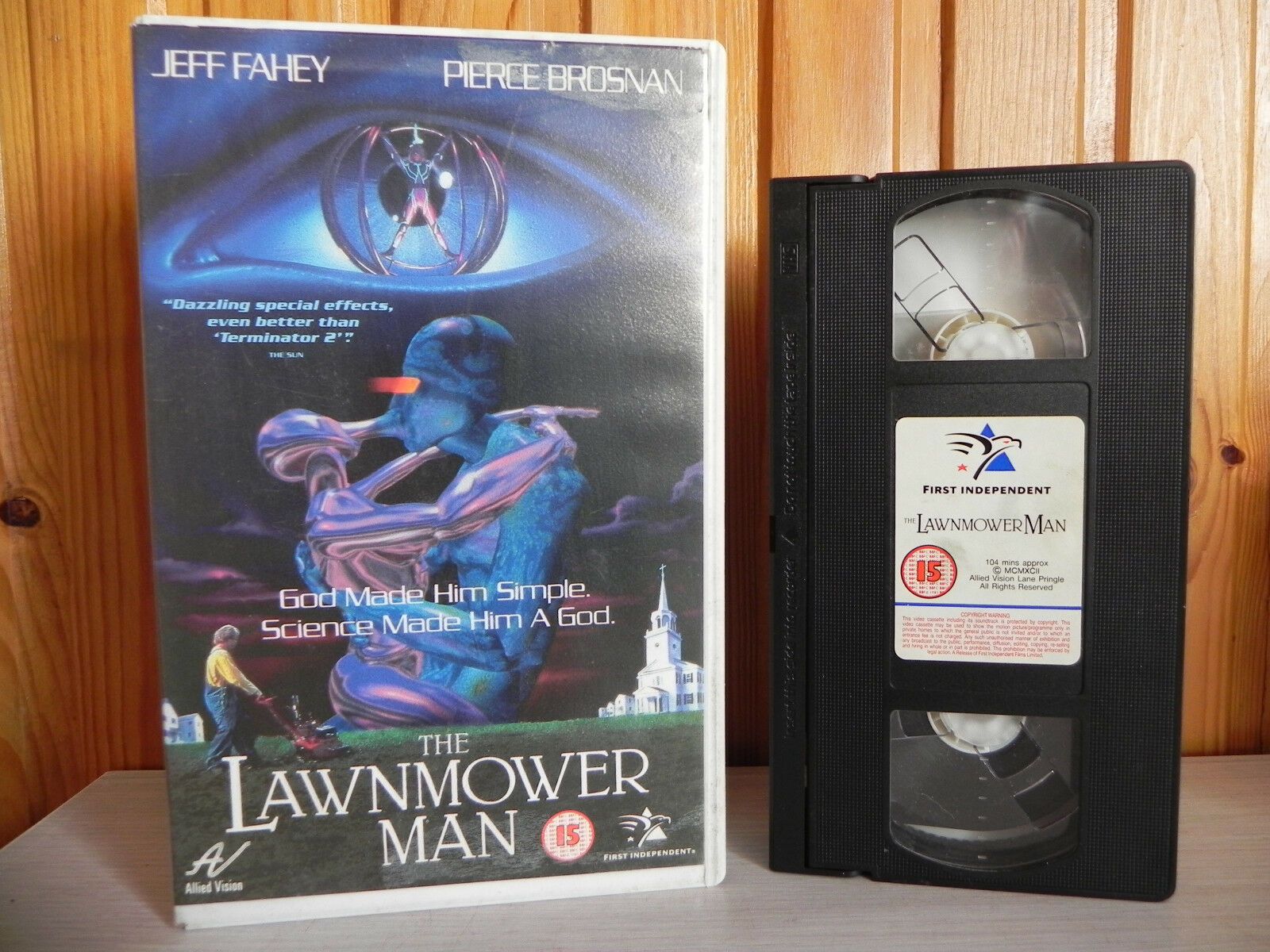 The Lawnmower Man - Stephen King Adaptation - Brosnan - Big Box Rental - Pal VHS-