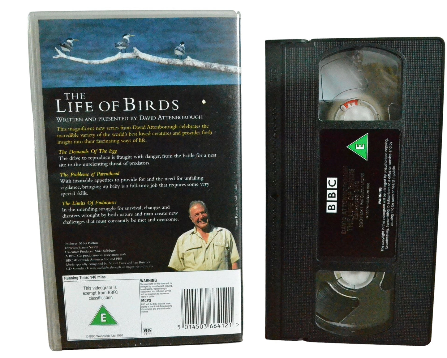 The Life Of Birds (Episodes 8 - 10) - David Attenborough - BBC Video - BBCV6641 - Drama - Pal - VHS-