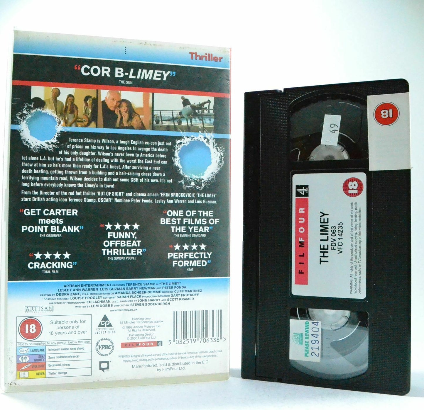 The Limey: Film By S.Soderbergh - Crime Drama - Large Box - Terrance Stamp - VHS-