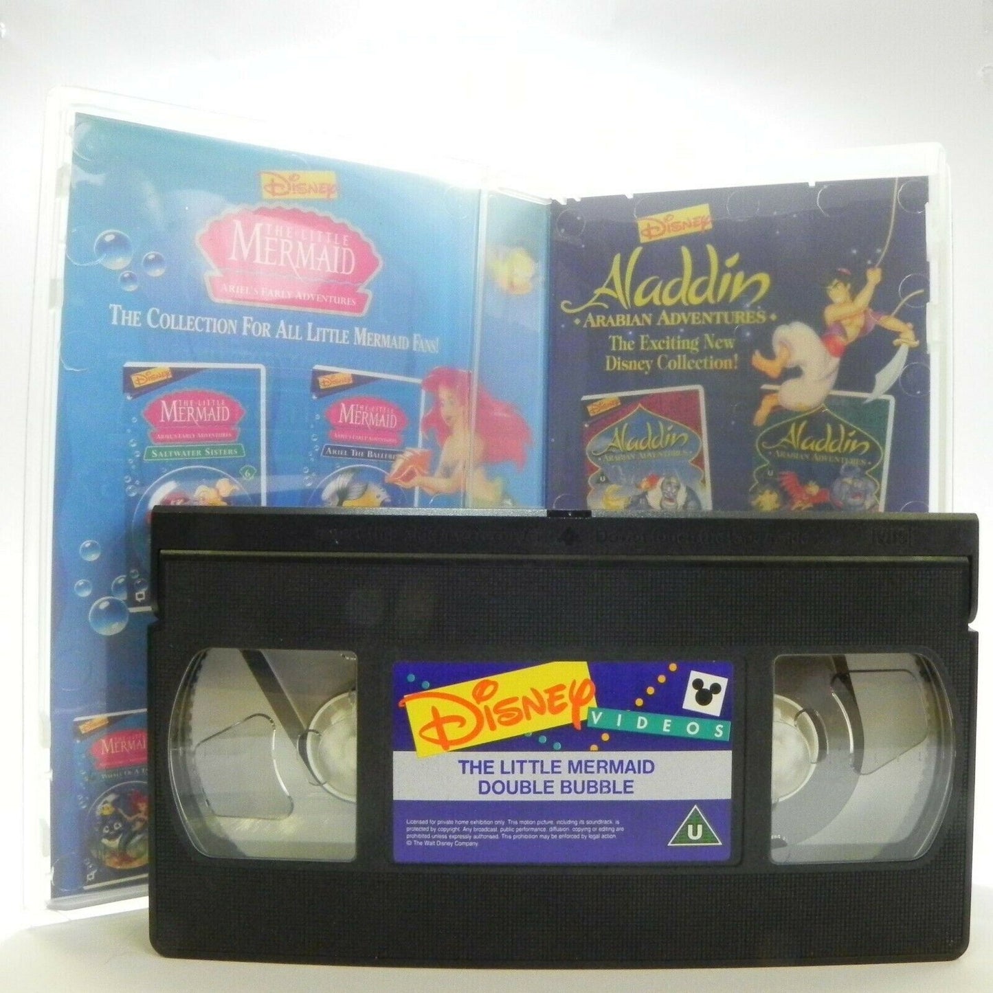 The Little Mermaid: Double Bubble - Disney - Animated - Children's - Pal VHS-