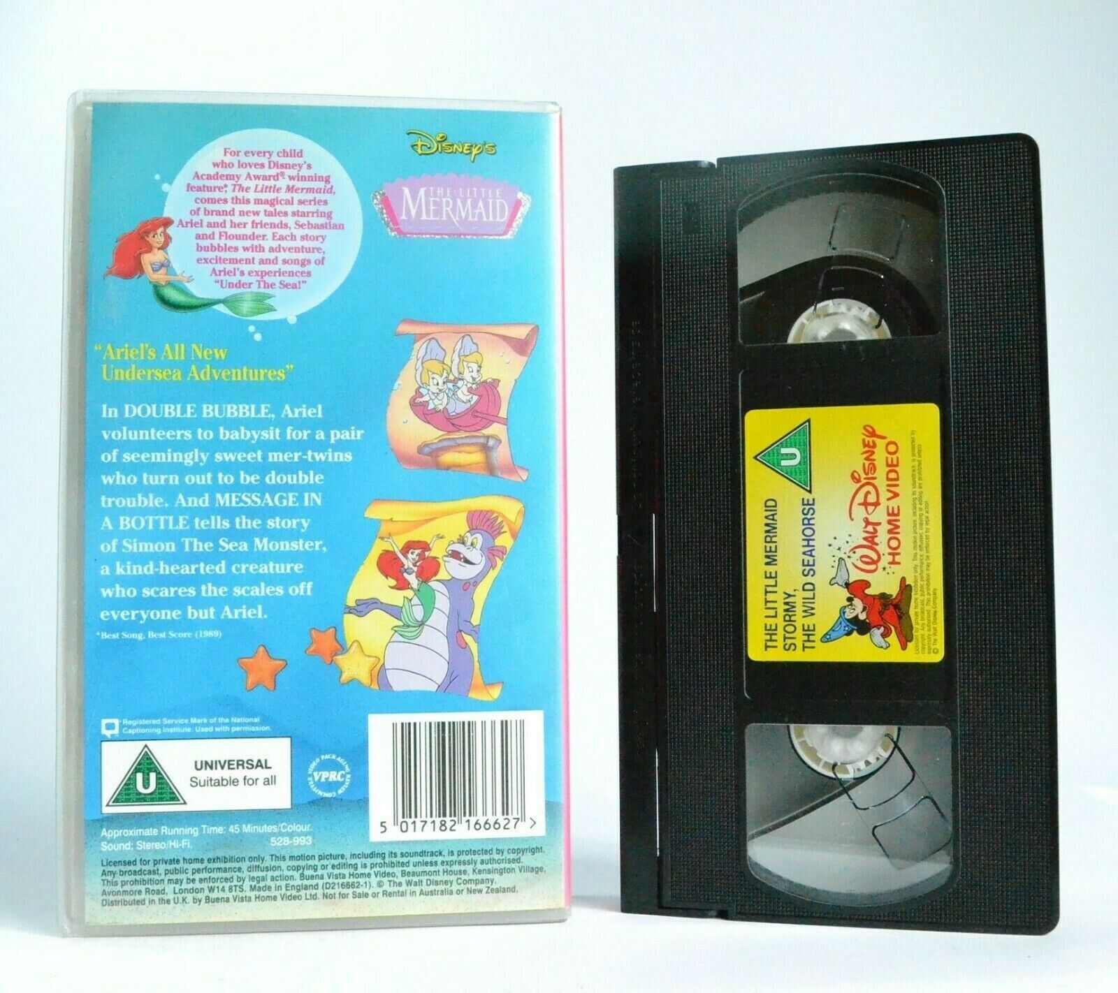 The Little Mermaid: Double Bubble, Vol.3 - Walt Disney - Animated - Kids - VHS-