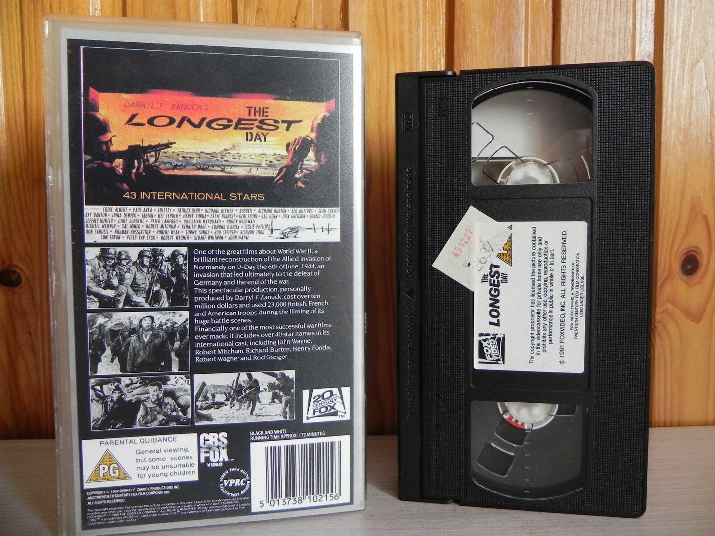 The Longest Day - CBS/FOX - Most Successful War Film Ever Made - Pal VHS-