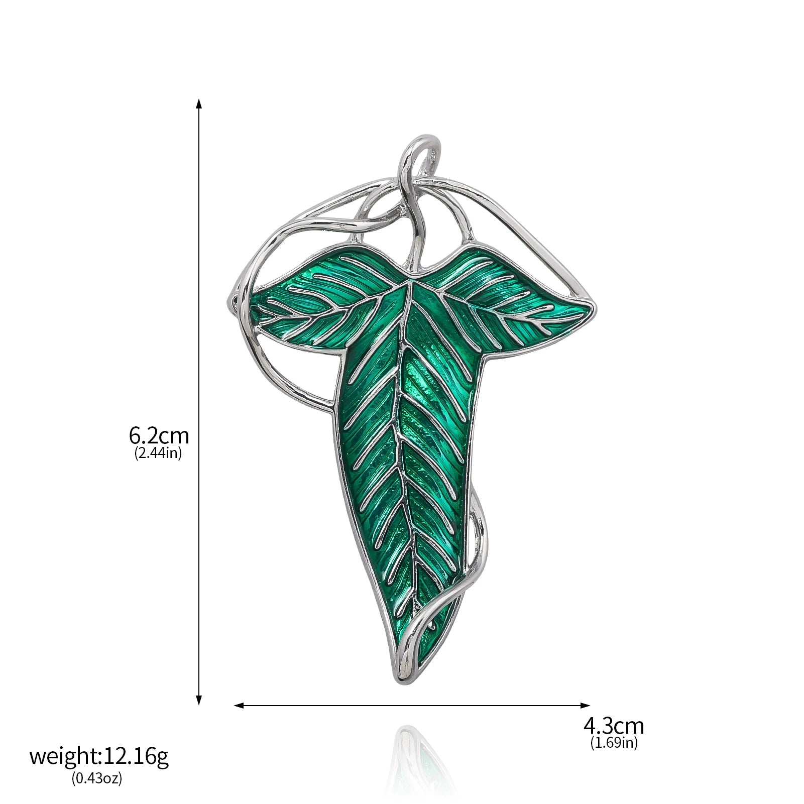 The Lord of the Rings - Green Leaves of Lorien Brooch - Pin Elf King Tolkien - Galadriel Legolas Aragorn Badge Gifts-X00570-