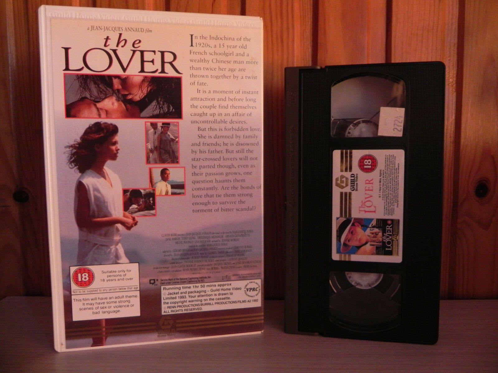 The Lover - Jane March - Risque Drama - Large Box Video - Ex-Rental - 8712 - VHS-