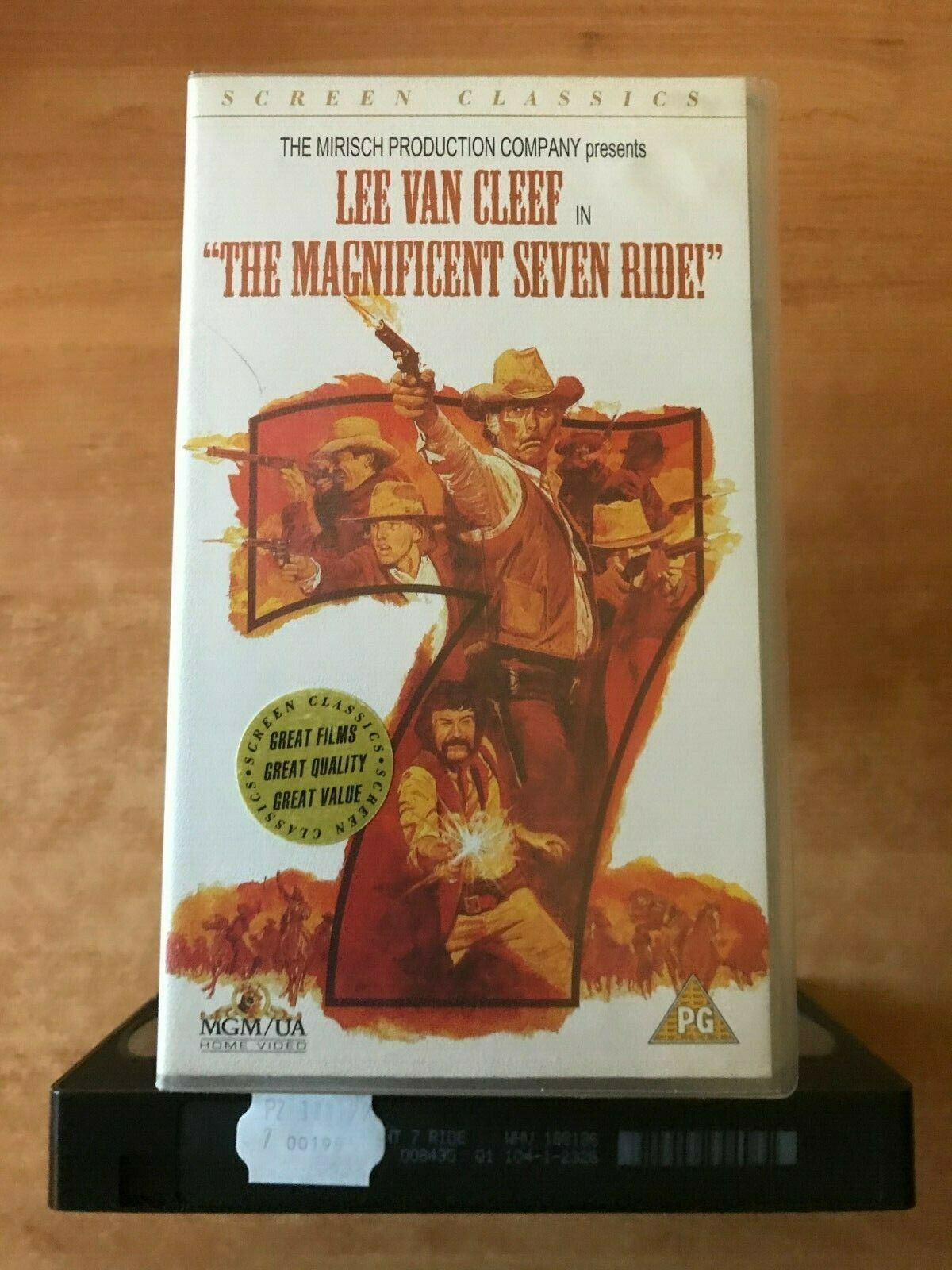 The Magnificent Seven Ride (1972) - Action Western - Lee Van Cleff - Pal VHS-