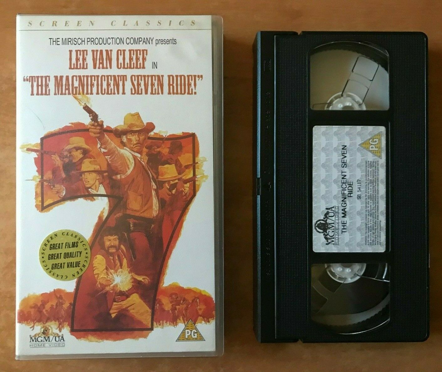 The Magnificent Seven Ride (1972) - Action Western - Lee Van Cleff - Pal VHS-