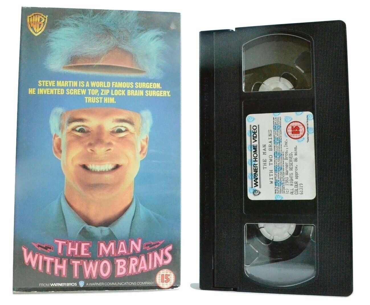 The Man With Two Brains: Fantasy Comedy - Steve Martin/KathleenTurner - Pal VHS-