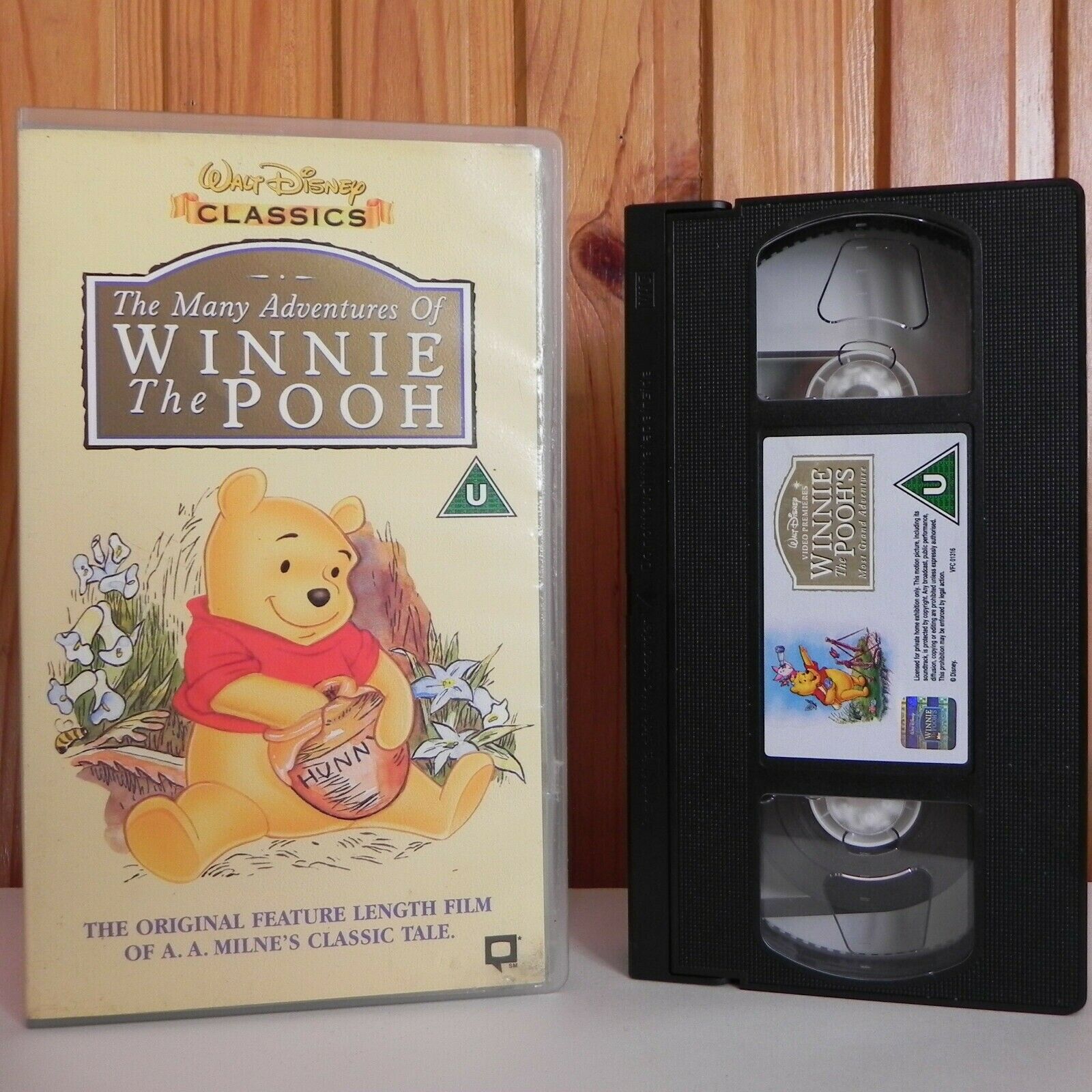 The Many Adventures Of Winnie The Pooh - Walt Disney Classics - Children's - VHS-