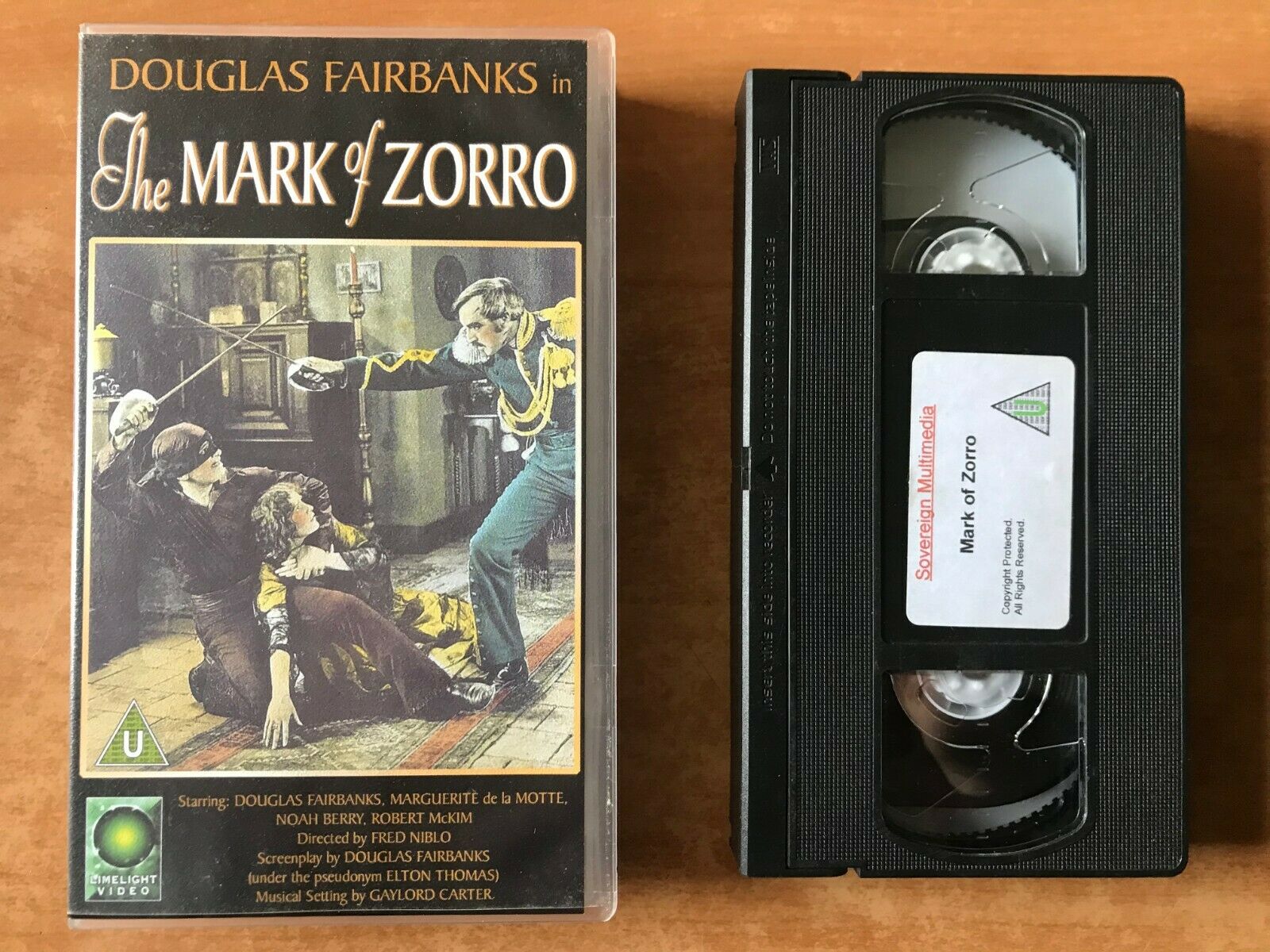 The Mark Of Zorro: (1920) Swashbuckling Action - Fairbanks / Noah Berry - VHS-