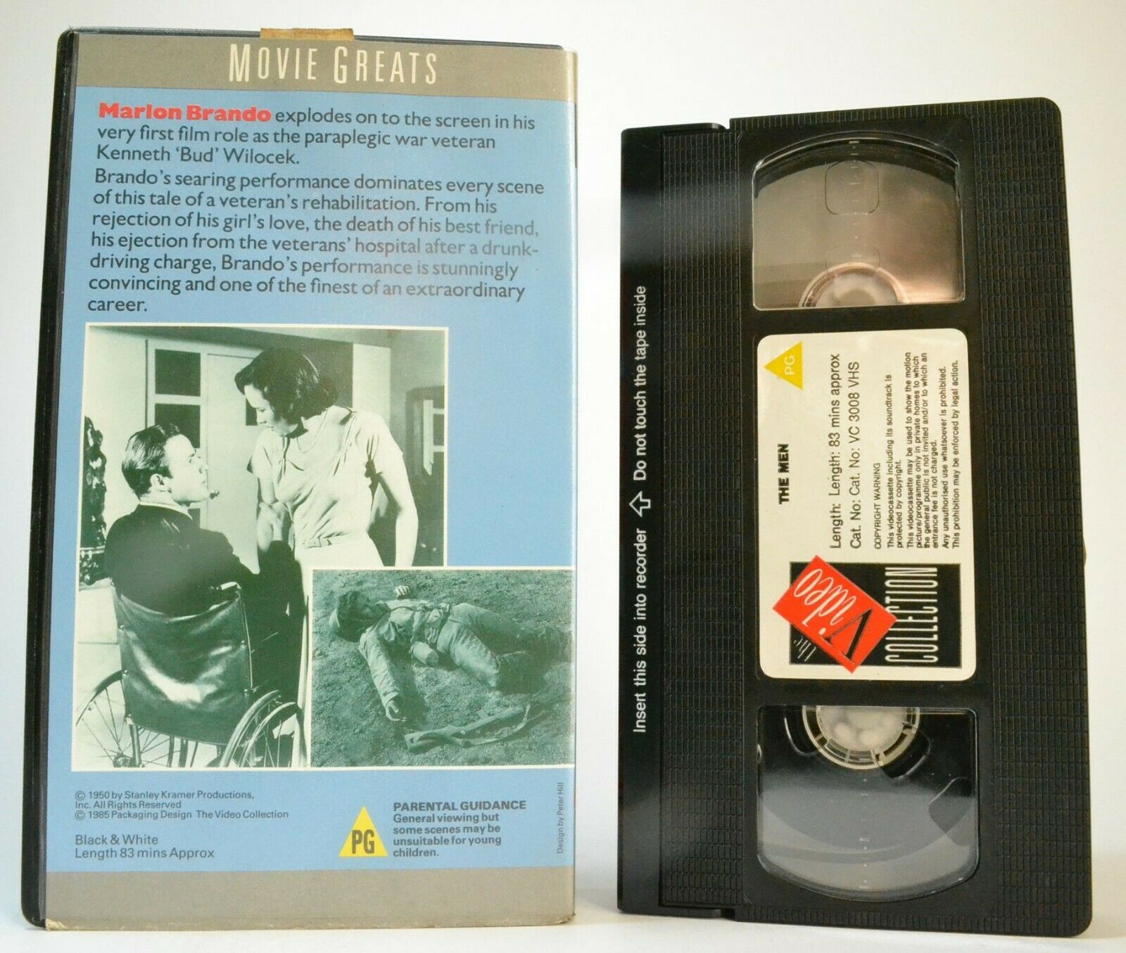 The Men; [Movie Greats] Drama - World War 2 - Marlon Brando/Teresa Wright - VHS-