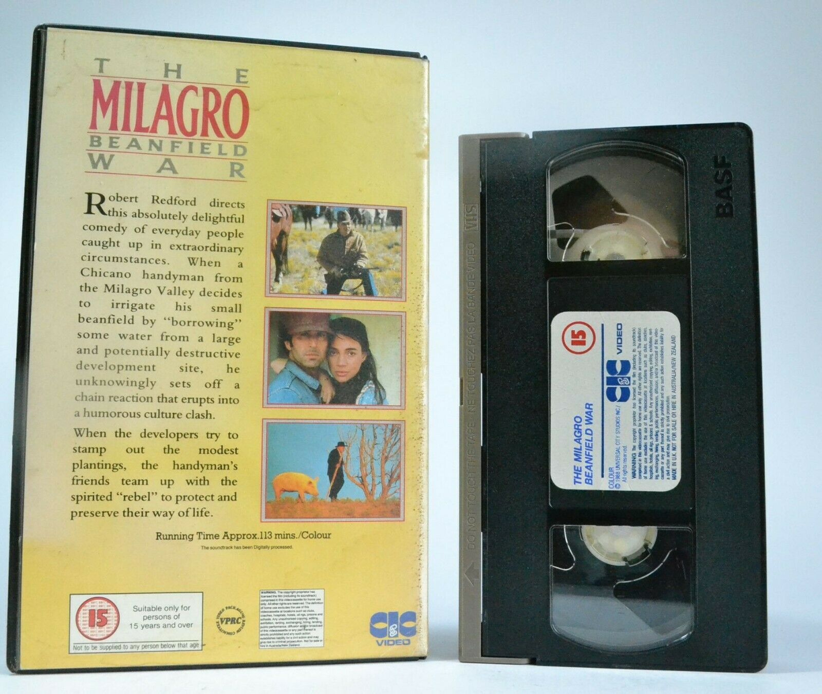 The Milagro Beanfield War: Robert Redford & (1988) Ensemble Cast - Dramedy - VHS-