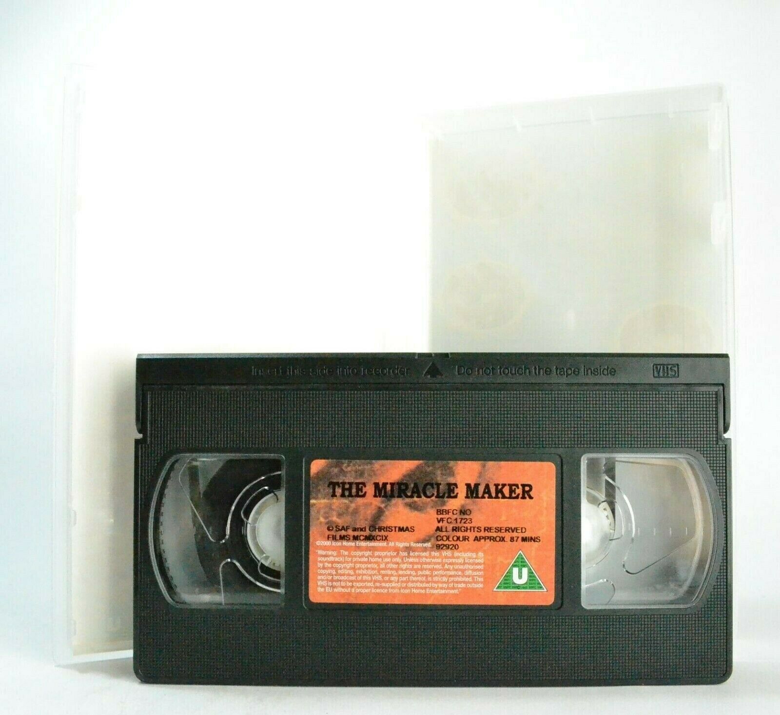 The Miracle Maker: 3D Model Animation - Life Of Jesus - Ralph Fiennes - Pal VHS-