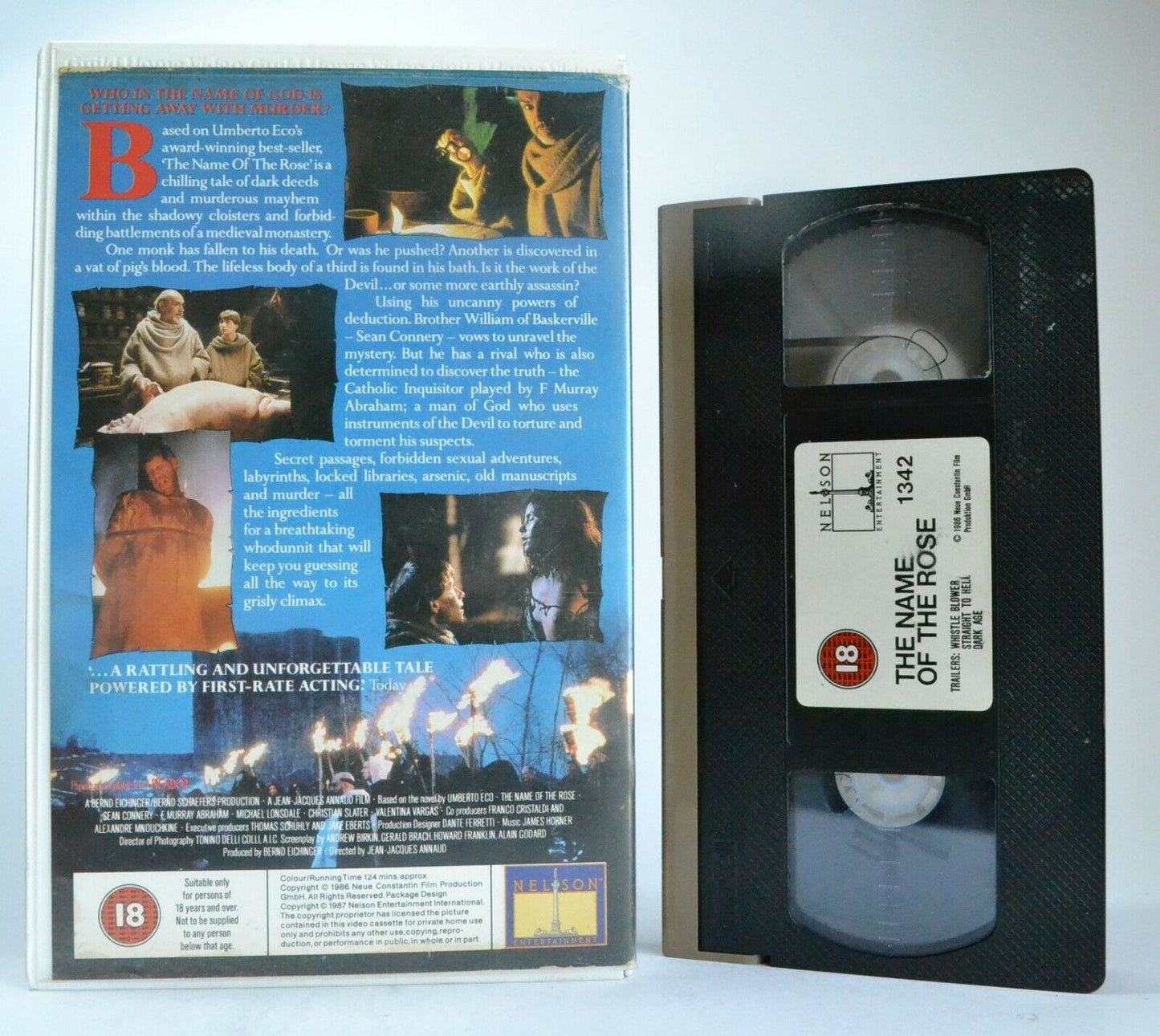 The Name Of The Rose (1986): Historical Drama - Based On U.Eco Novel - Pal VHS-